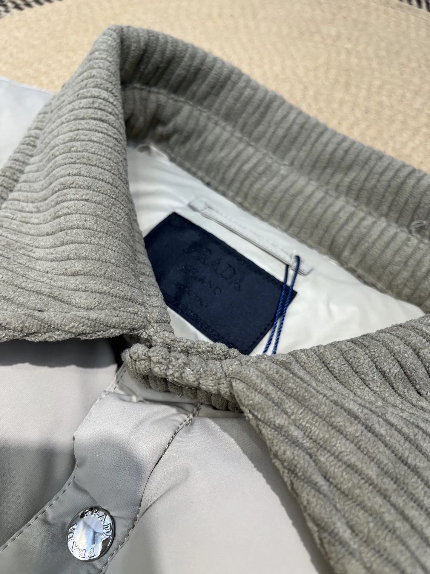 Prada ReNylon Down Jacket Beige Unisex - Image 13