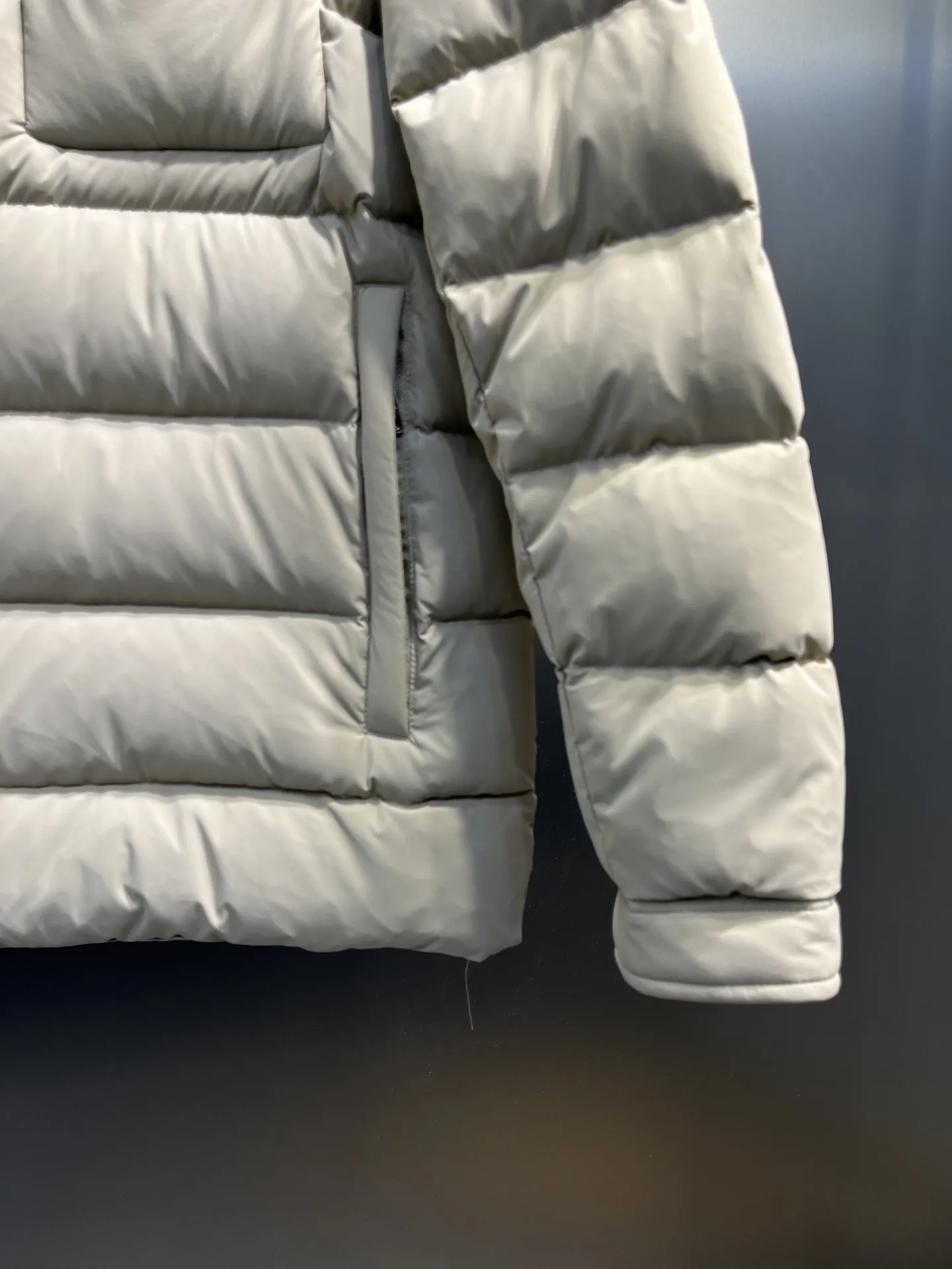 Prada ReNylon Down Jacket Beige Unisex - Image 5