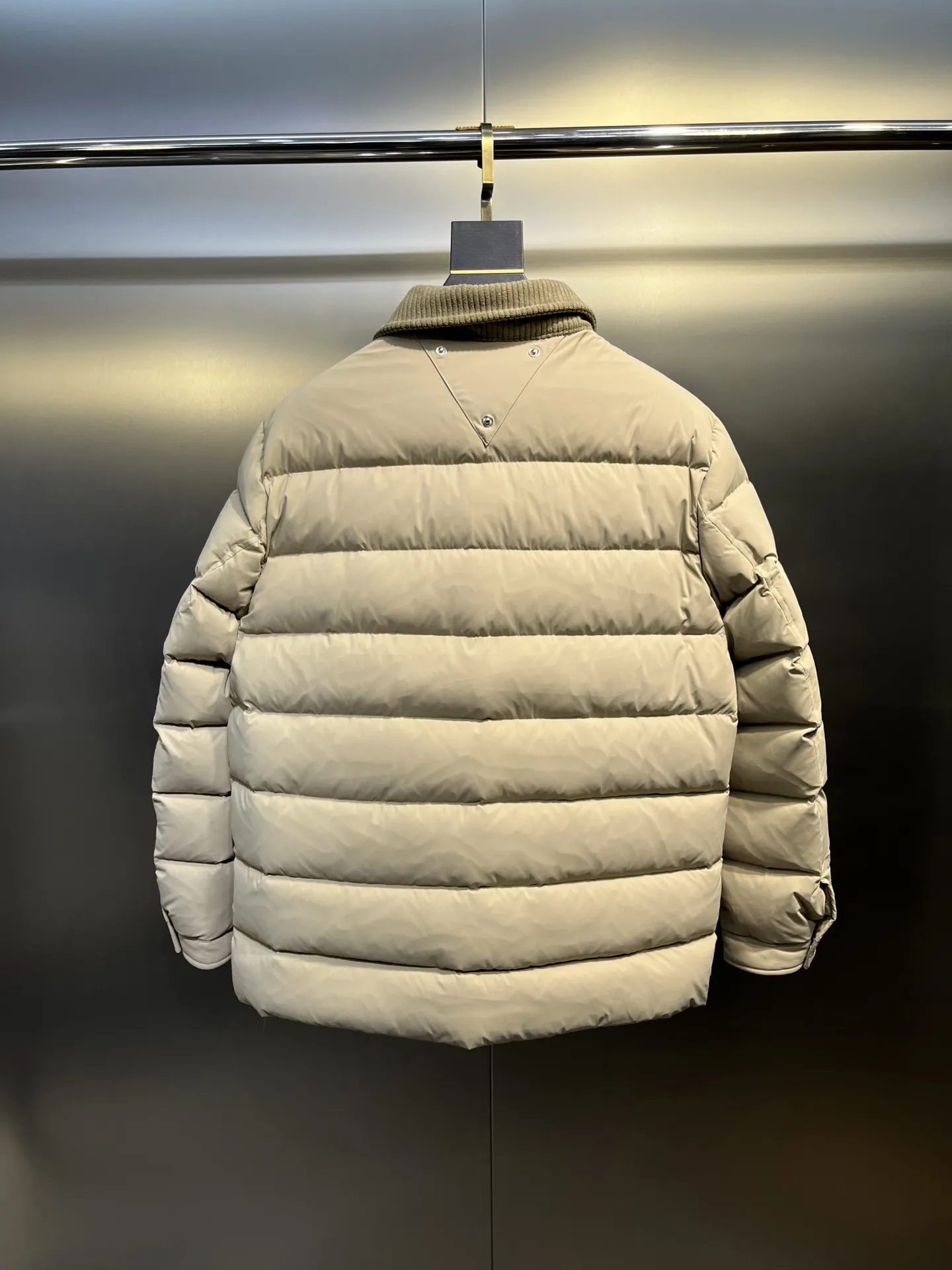 Prada ReNylon Down Jacket Beige Unisex - Image 6