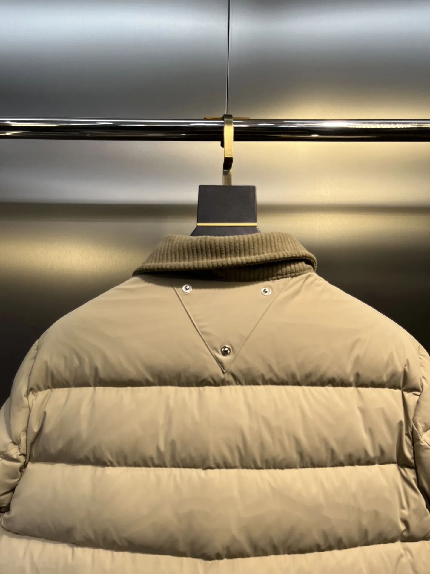 Prada ReNylon Down Jacket Beige Unisex - Image 7