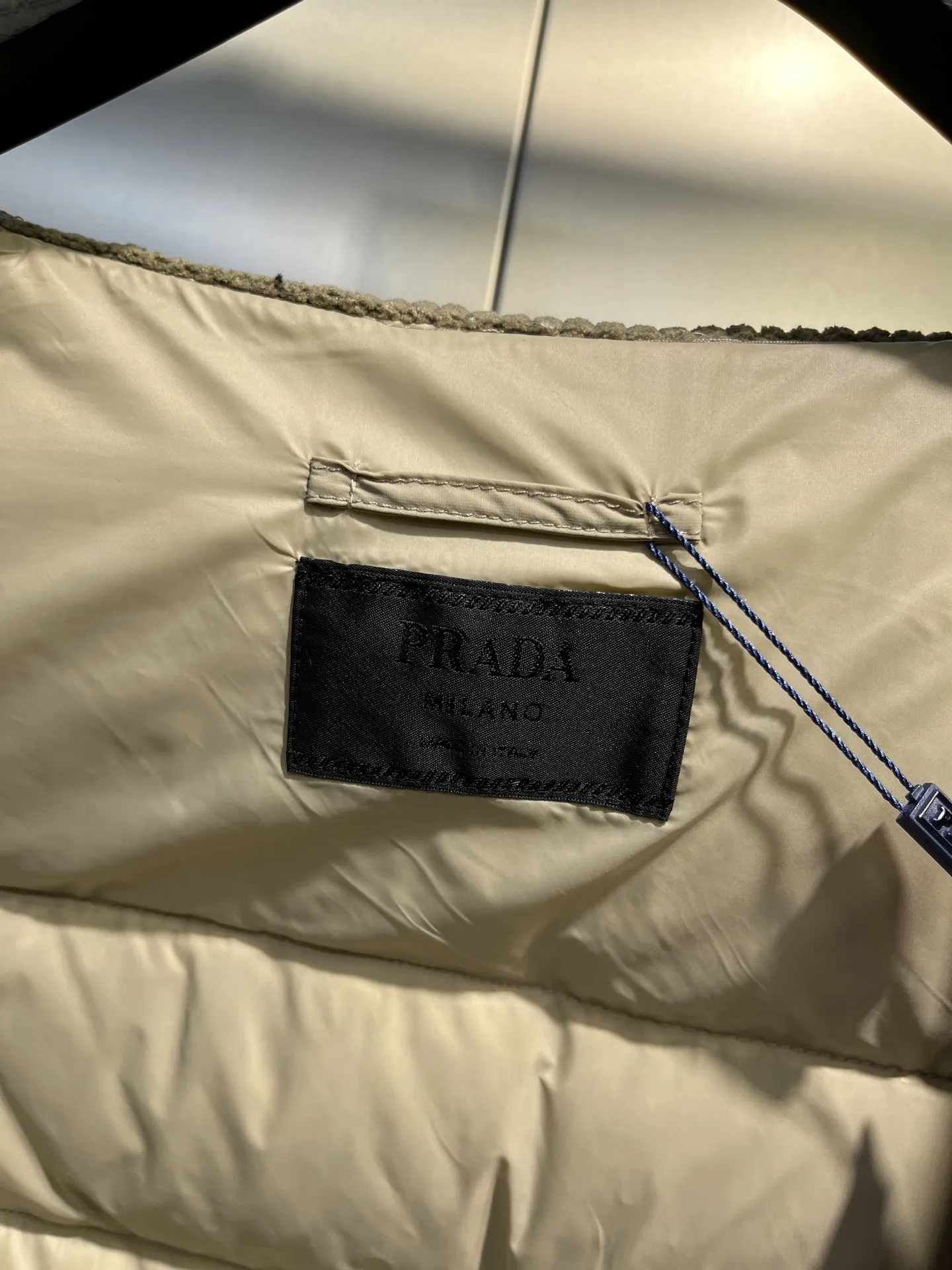 Prada ReNylon Down Jacket Beige Unisex - Image 10