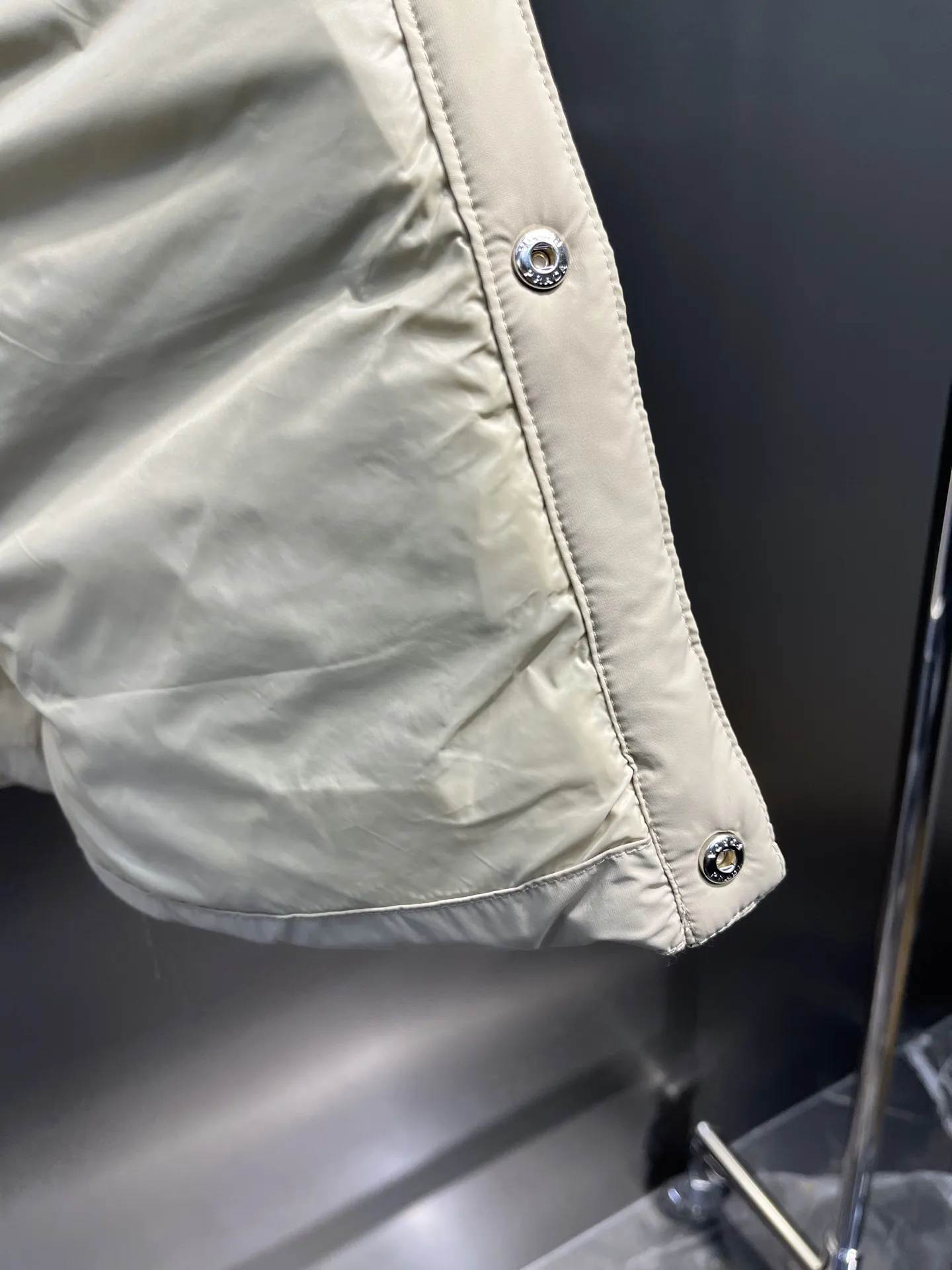 Prada ReNylon Down Jacket Beige Unisex - Image 11