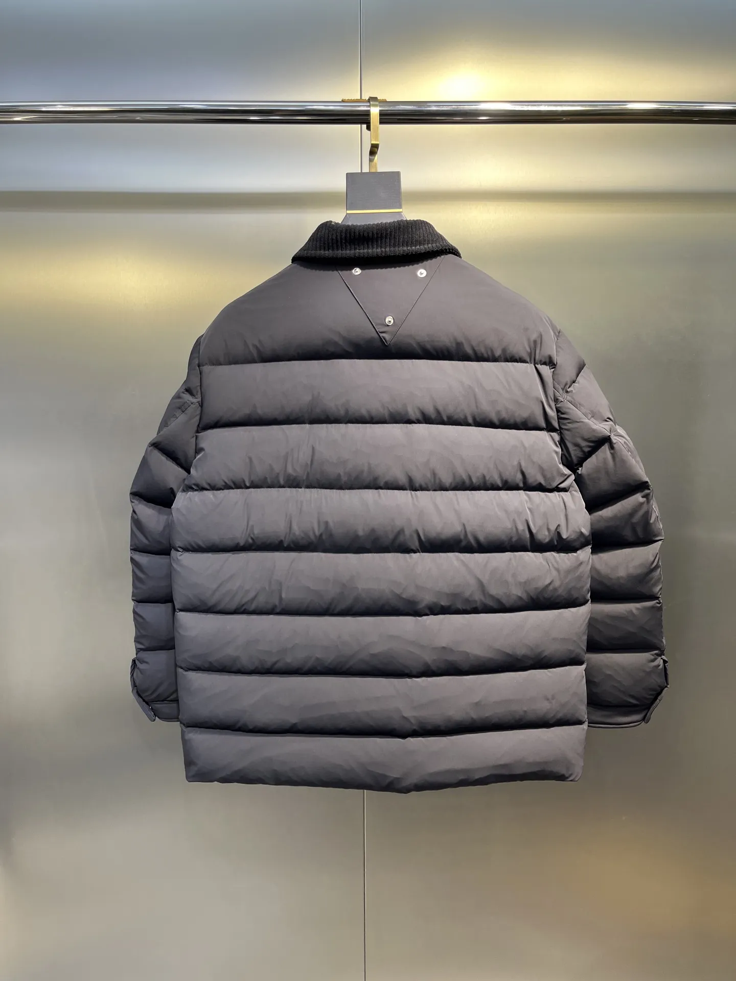 Prada ReNylon Down Jacket Grey Quilted - Image 5