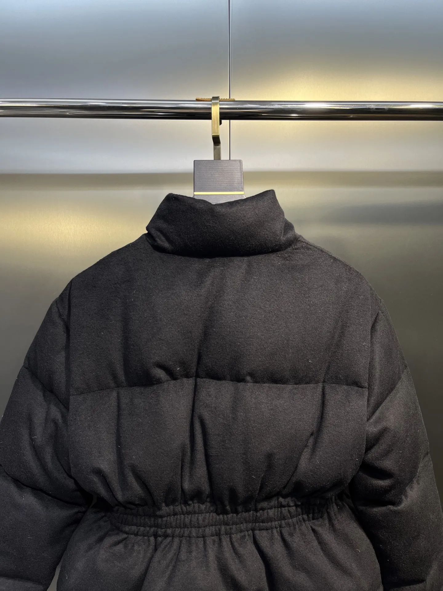 Prada Long Waist Down Jacket Black Quilted - Image 7