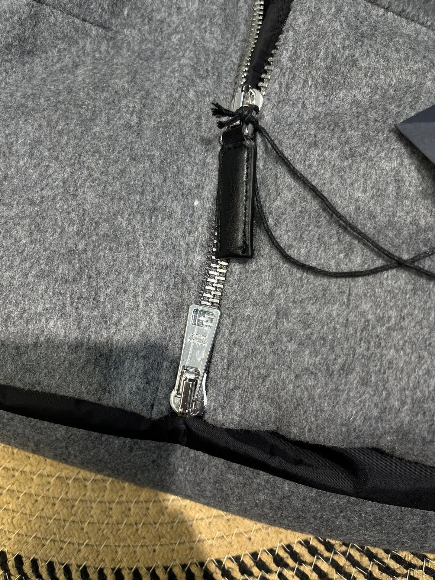 Prada Down Jacket Grey Stand Collar Style - Image 9