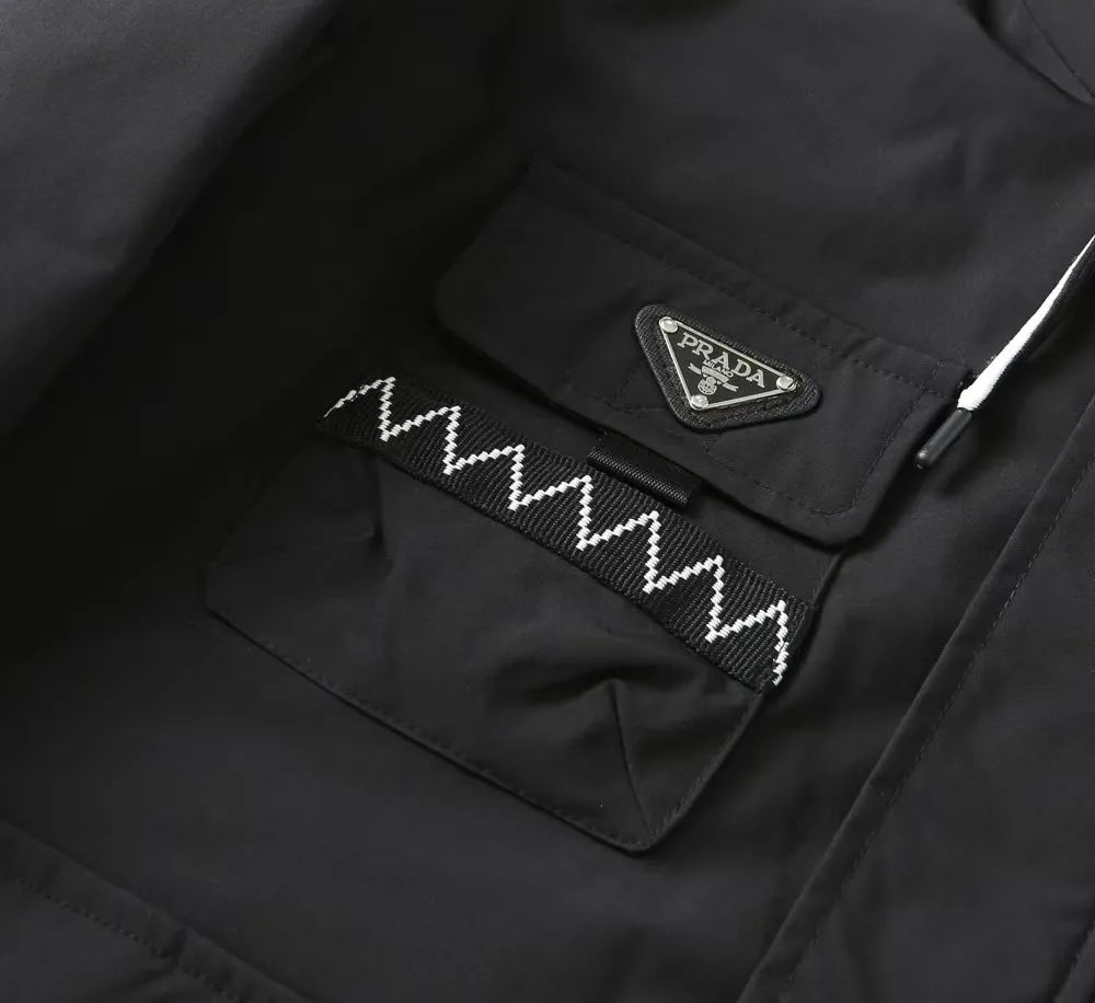 Prada Hooded Down Jacket White Unisex - Image 12