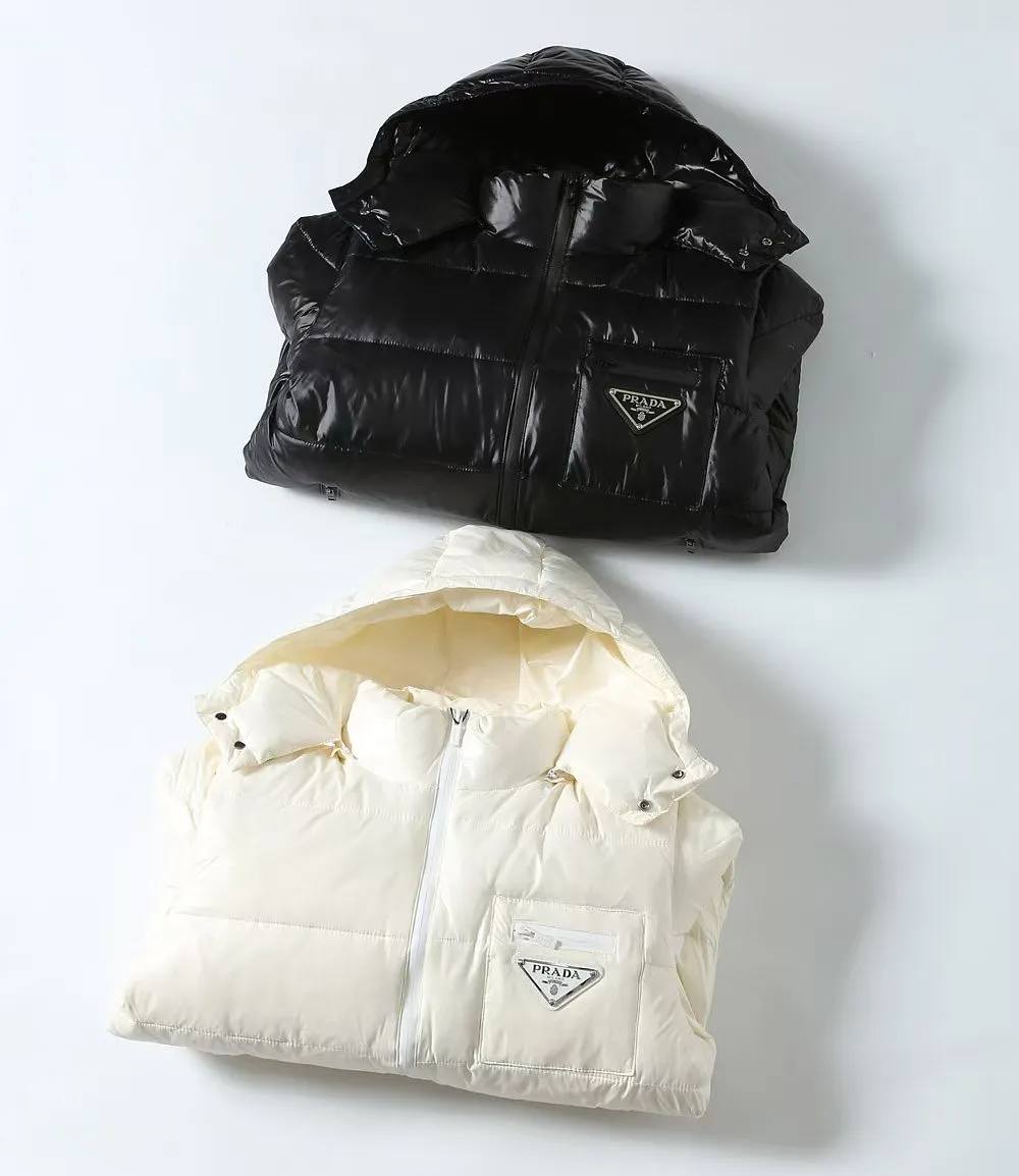 Prada Hooded Down Jacket Black Puffer - Image 6