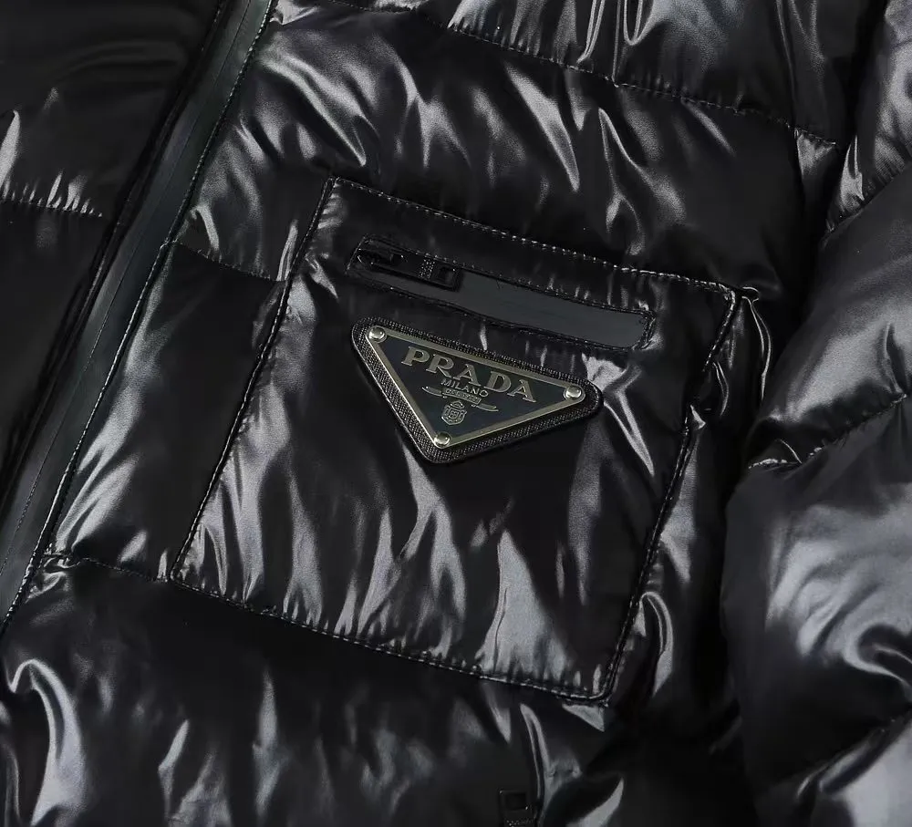 Prada Hooded Down Jacket Black Puffer - Image 8