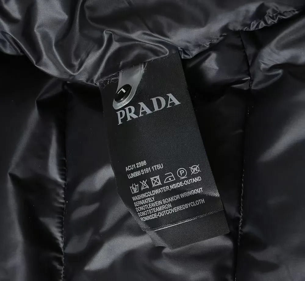 Prada Hooded Down Jacket Black Puffer - Image 9