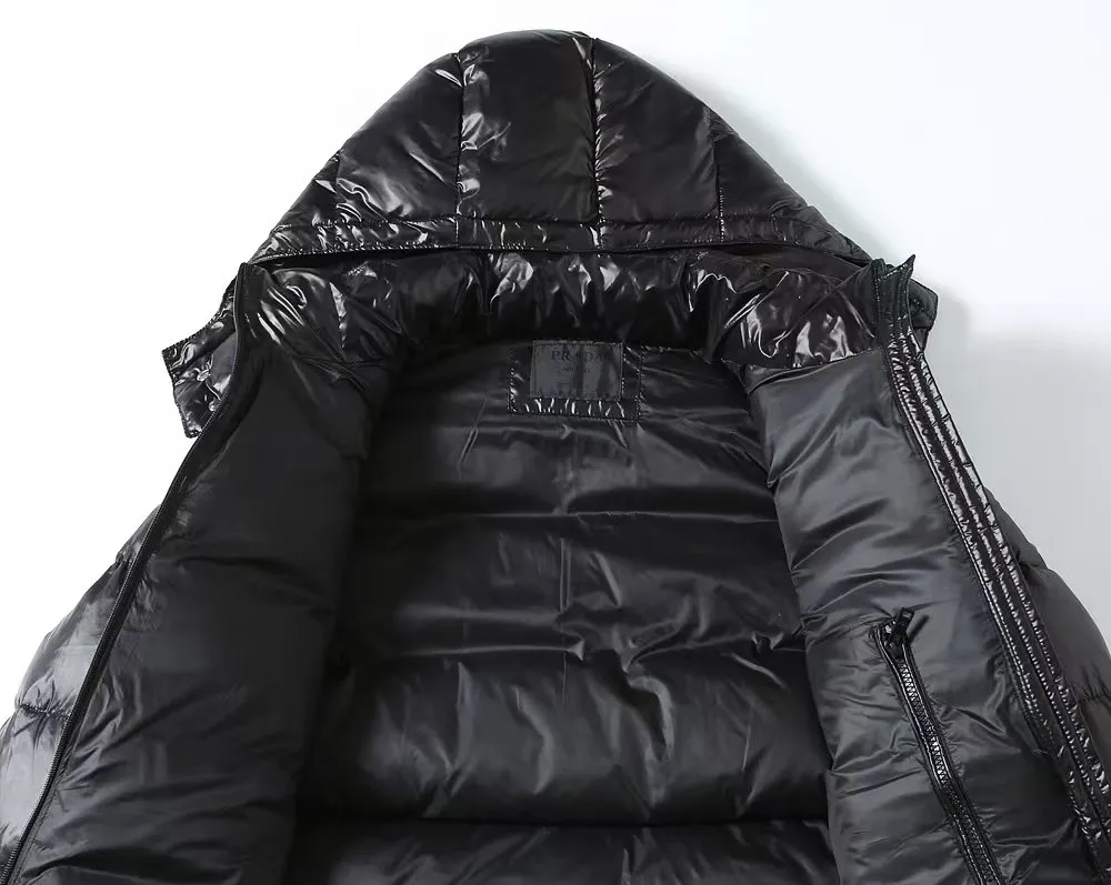 Prada Hooded Down Jacket Black Puffer - Image 11