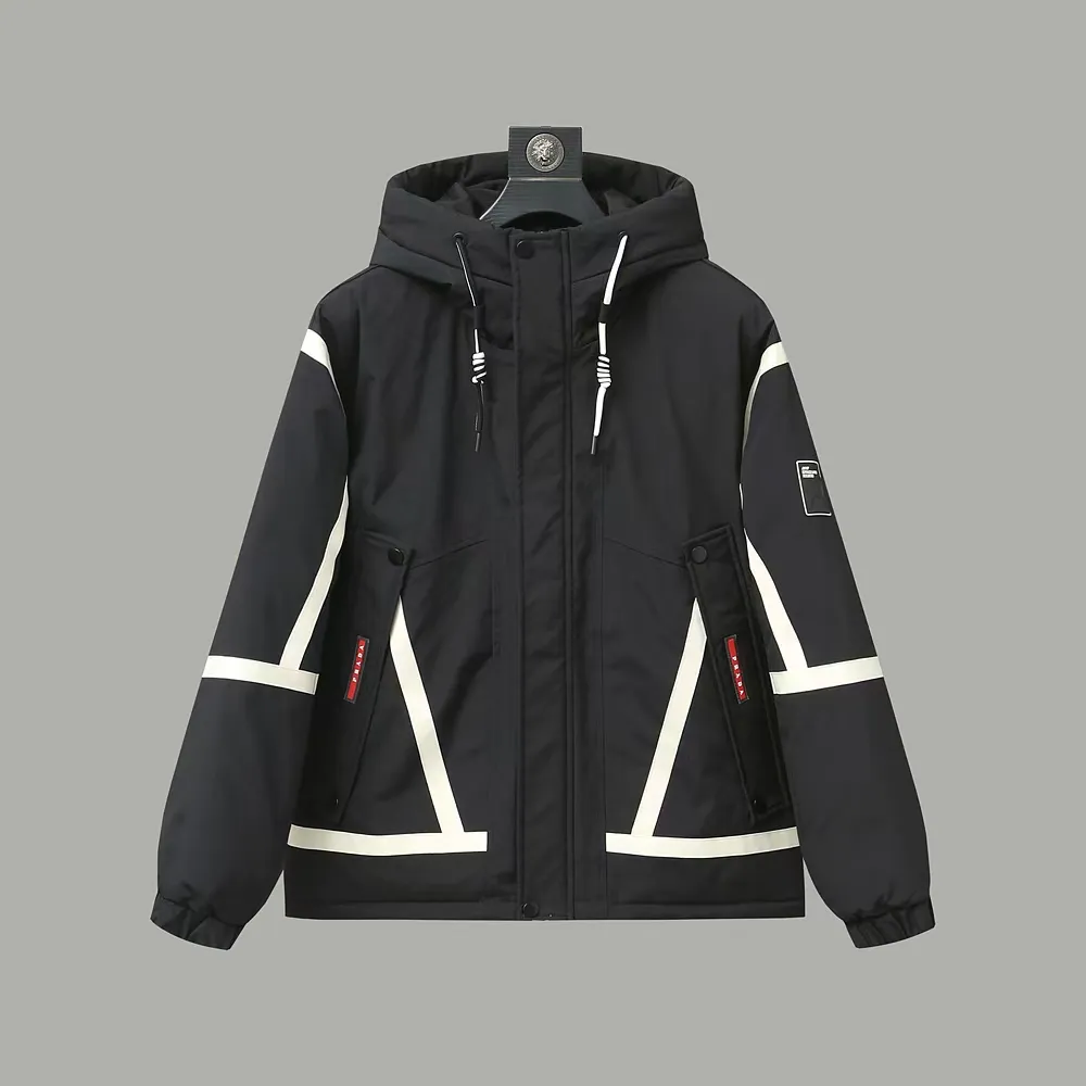 Prada Hooded Down Jacket White Unisex - Image 3