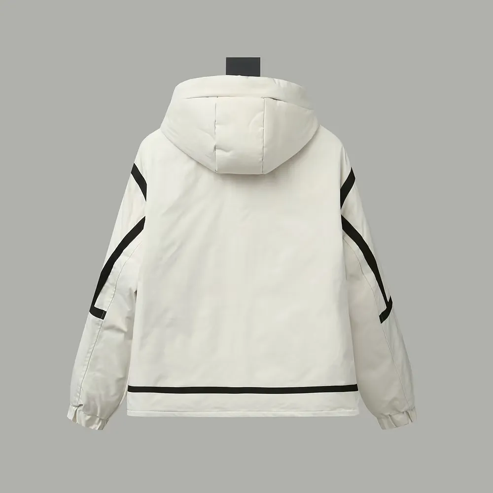 Prada Hooded Down Jacket White Unisex - Image 4