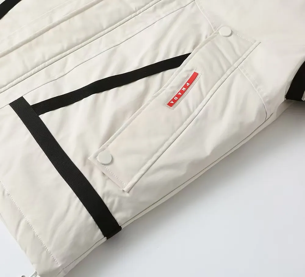 Prada Hooded Down Jacket White Unisex - Image 8