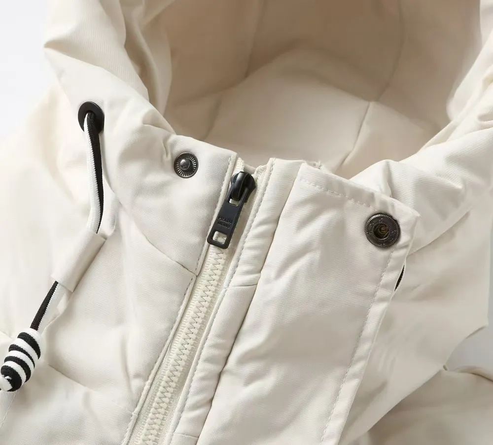 Prada Hooded Down Jacket White Unisex - Image 9