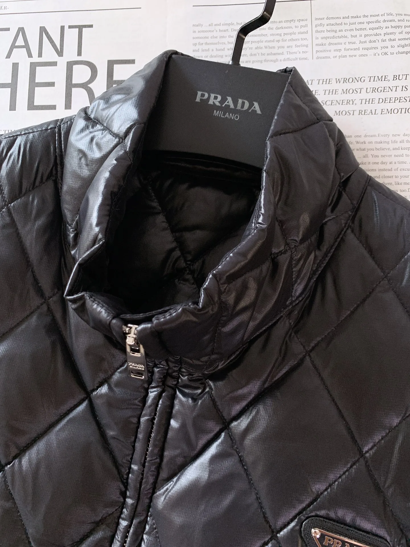 Prada Quilted Down Vest Black Classic - Image 4