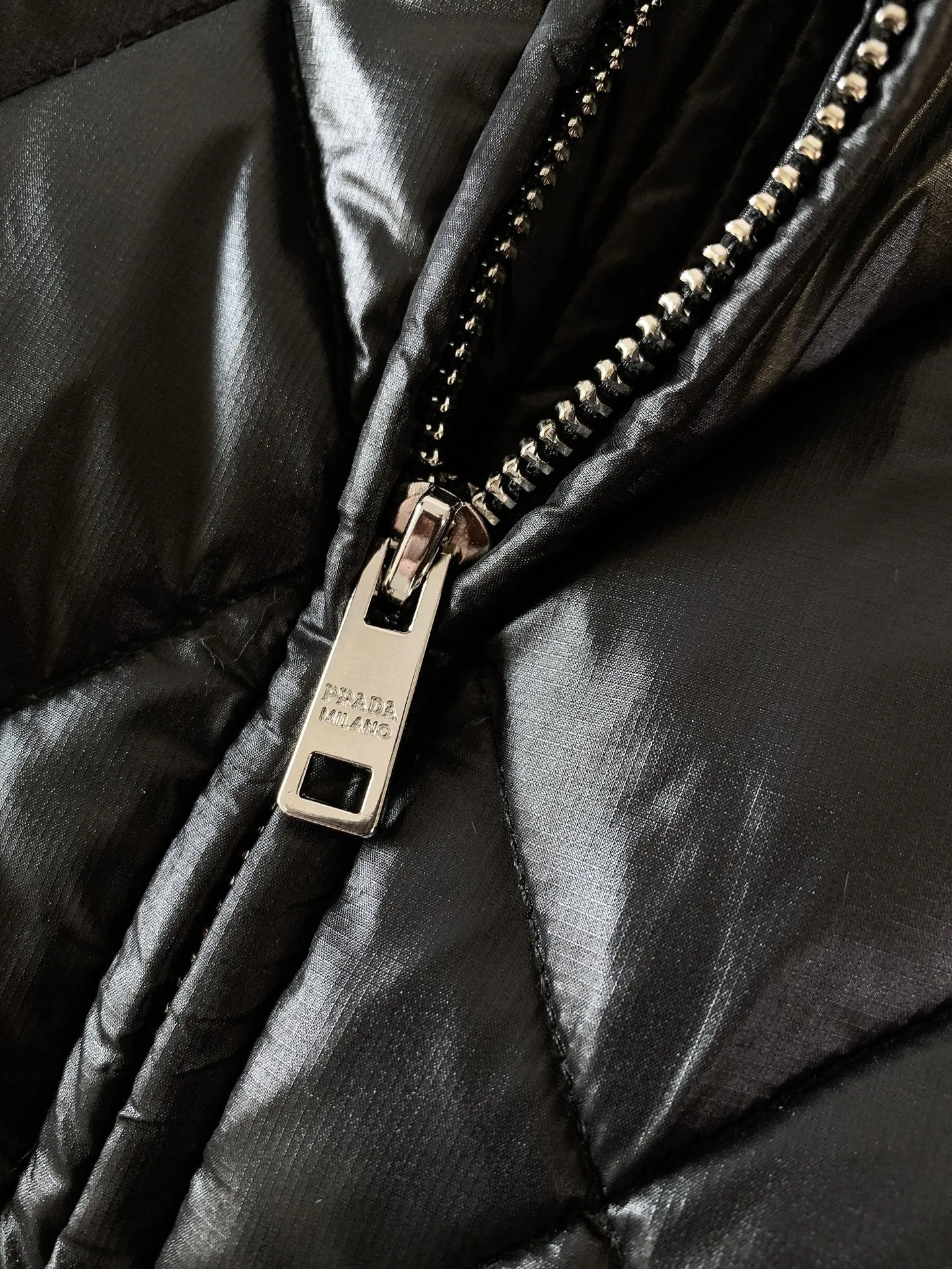 Prada Quilted Down Vest Black Classic - Image 7