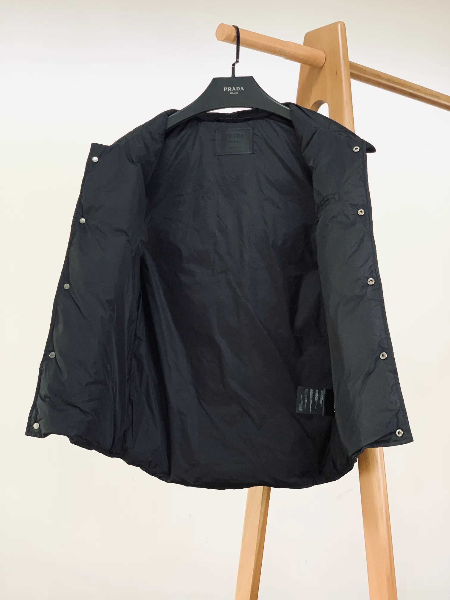 Prada Down Vest Black Stand Collar - Image 8