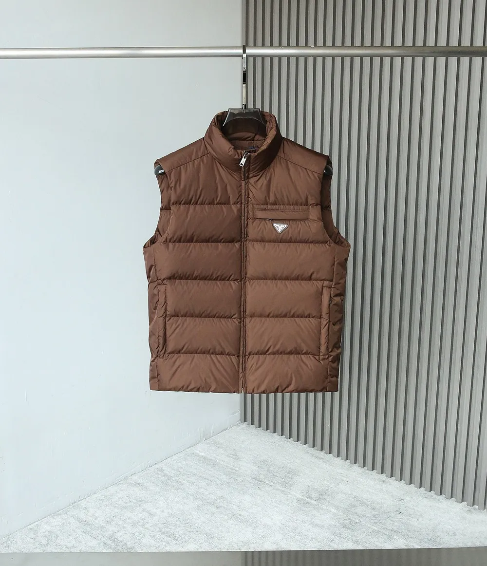 Prada Re-Nylon Down Vest Cocoa Brown