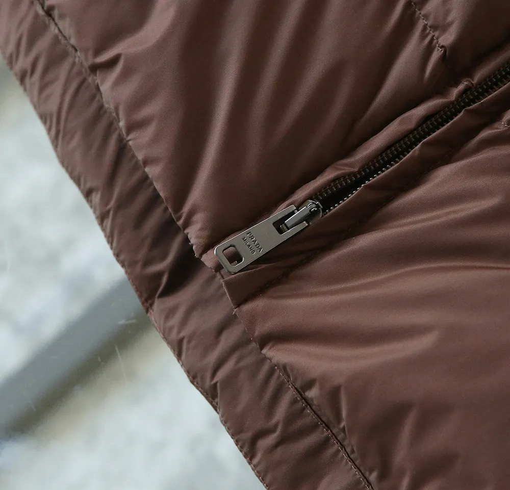 Prada Re-Nylon Down Vest Cocoa Brown - Image 6