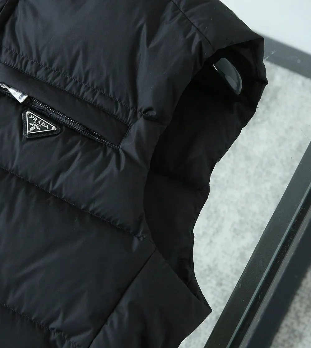 Prada Re-Nylon Down Vest Cocoa Brown - Image 7