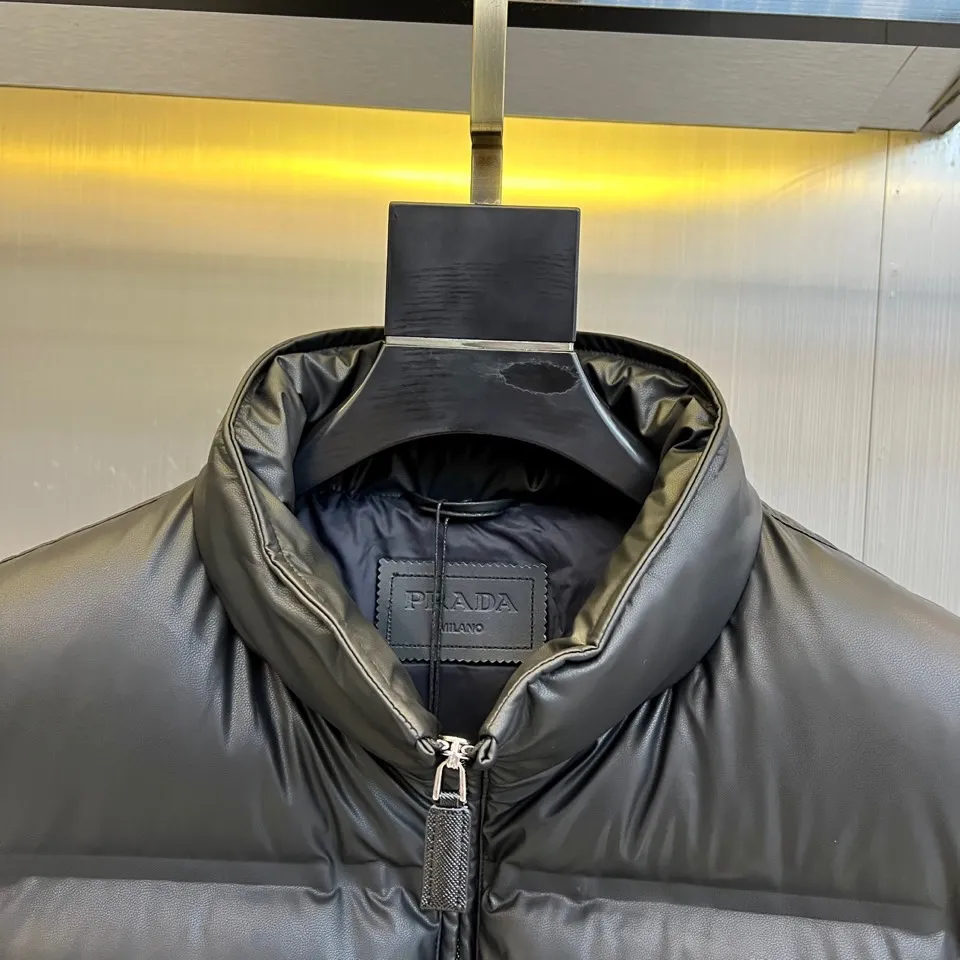 Prada Quilted Down Vest Black Sleeveless - Image 4