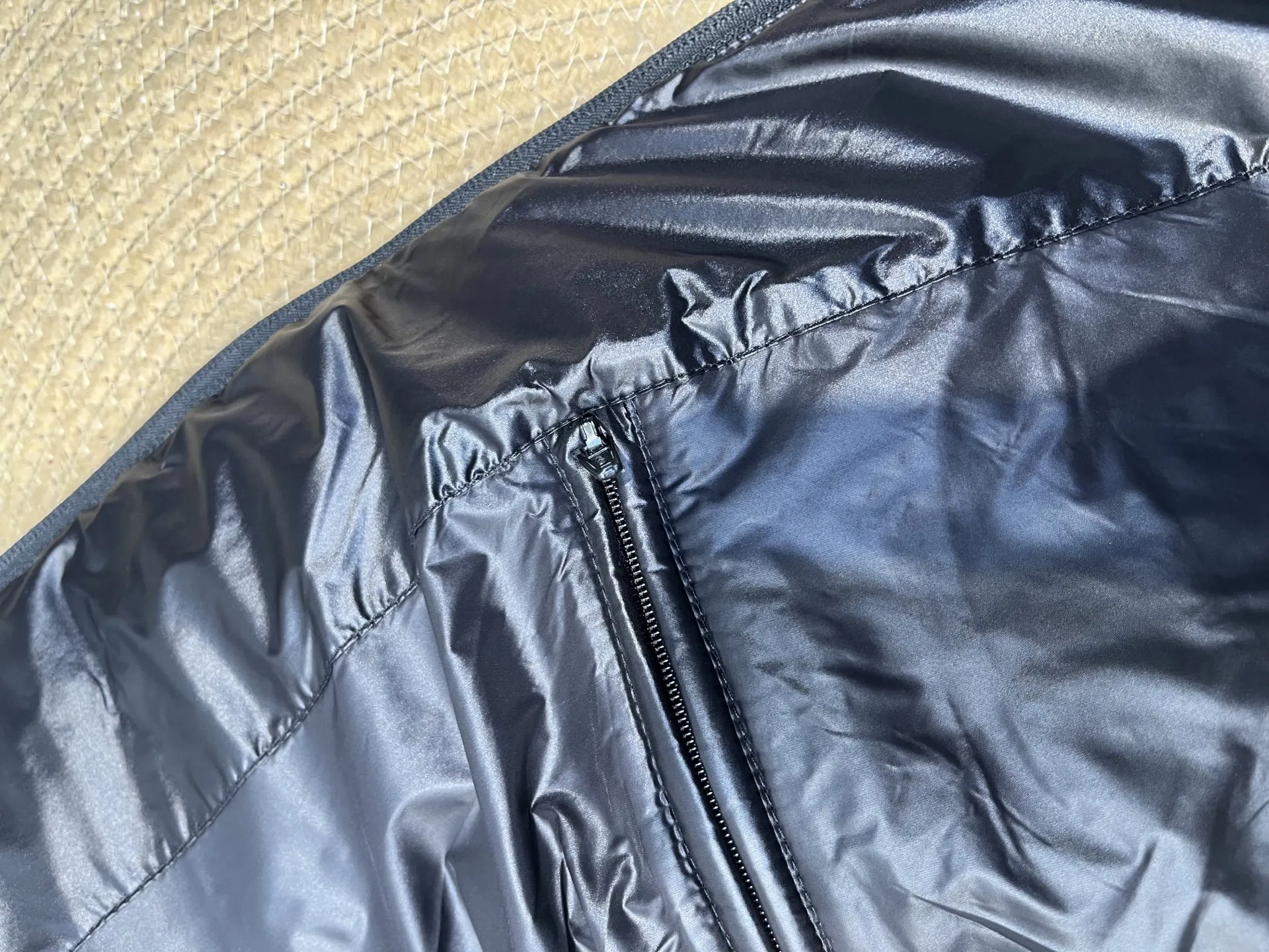 Prada Minimalist Down Vest Black Stand Collar - Image 9