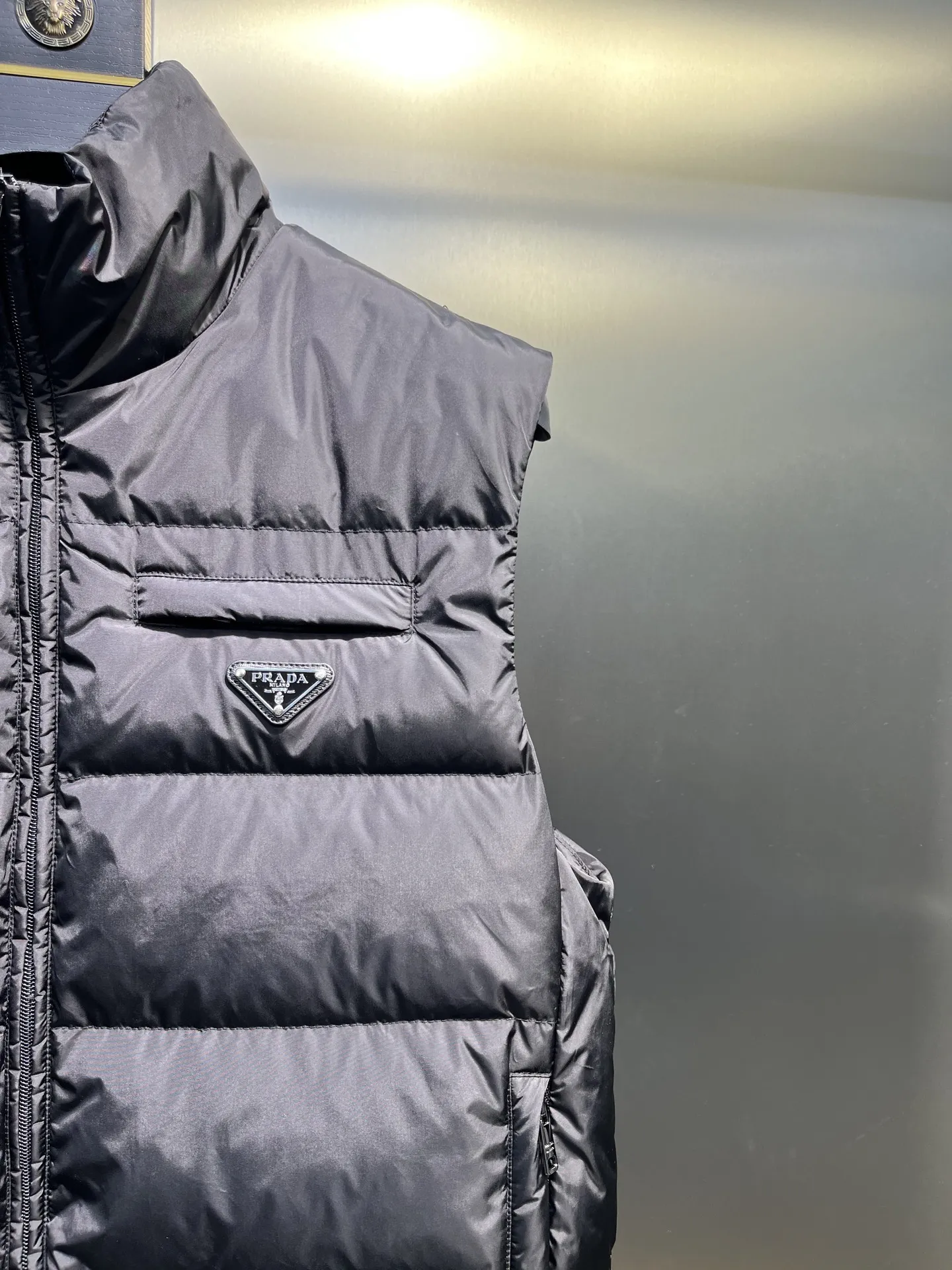 Prada Minimalist Down Vest Black - Image 4