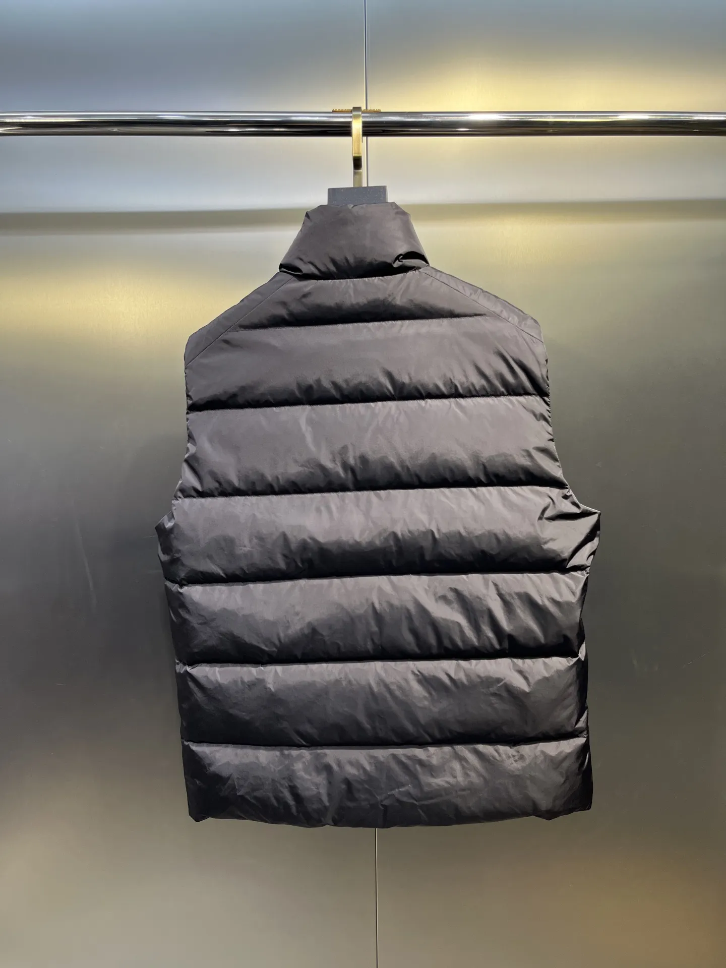 Prada Minimalist Down Vest Black - Image 6