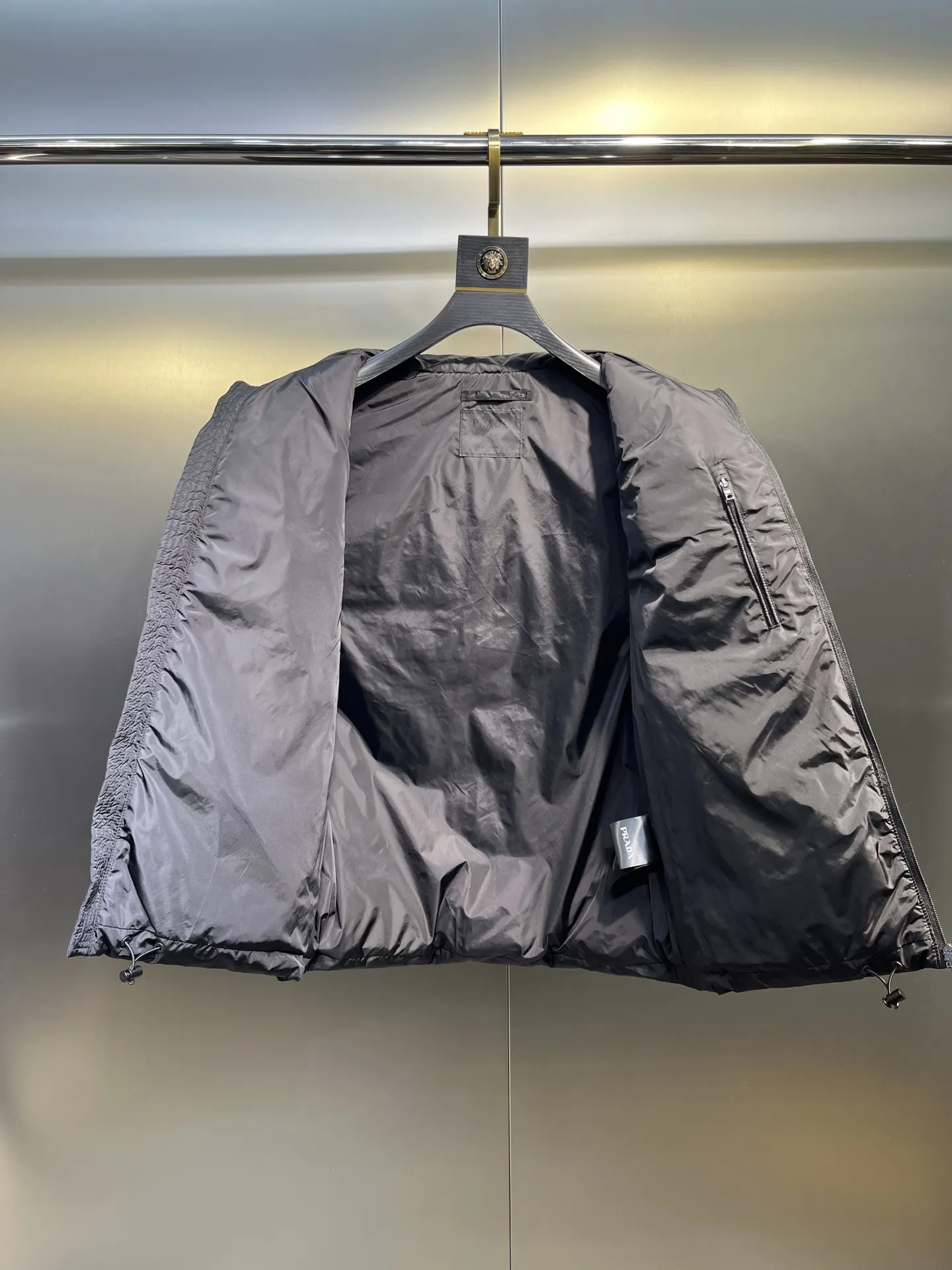 Prada Minimalist Down Vest Black - Image 9