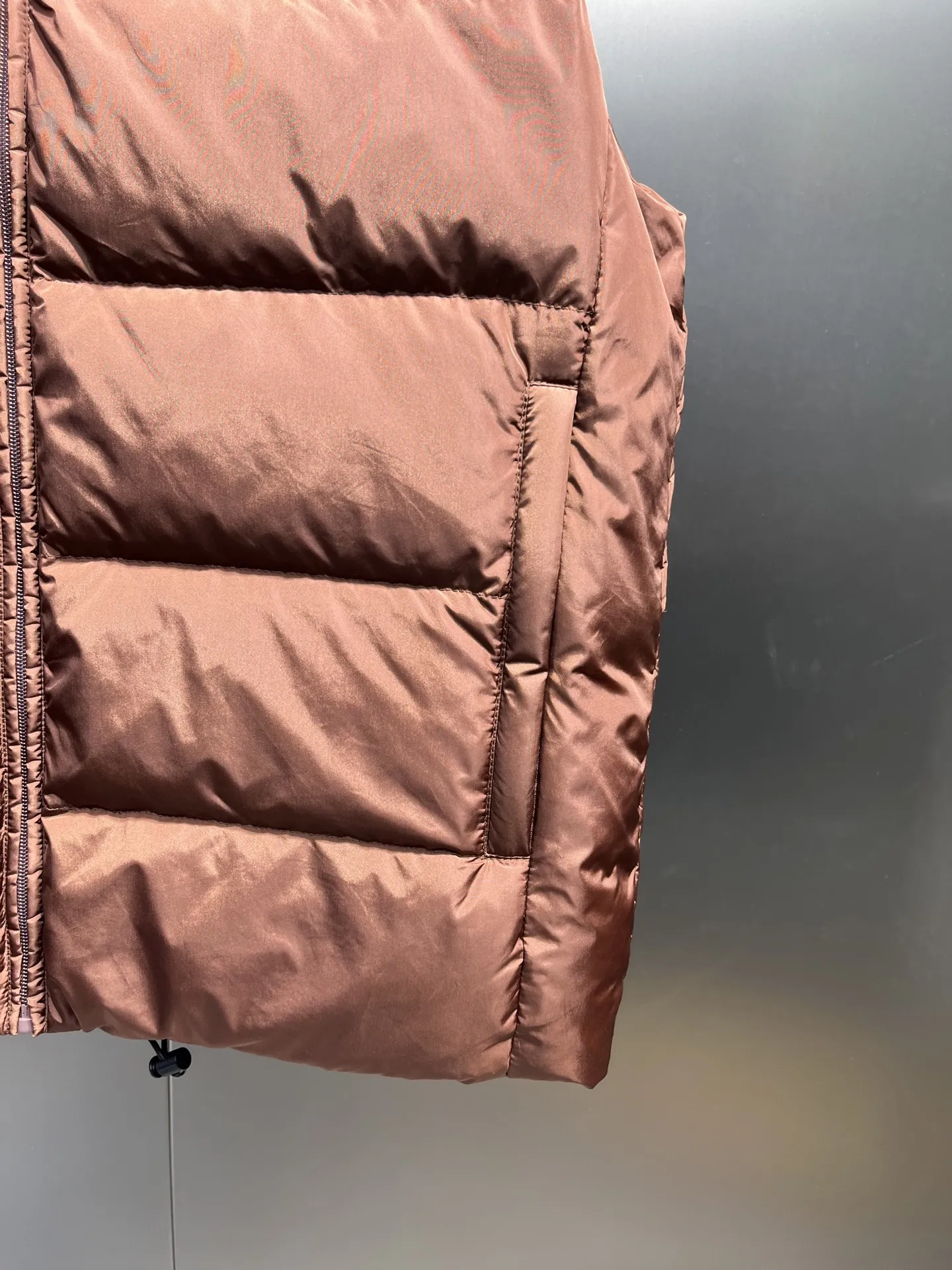 Prada Minimalist Down Vest Brown Classic - Image 5