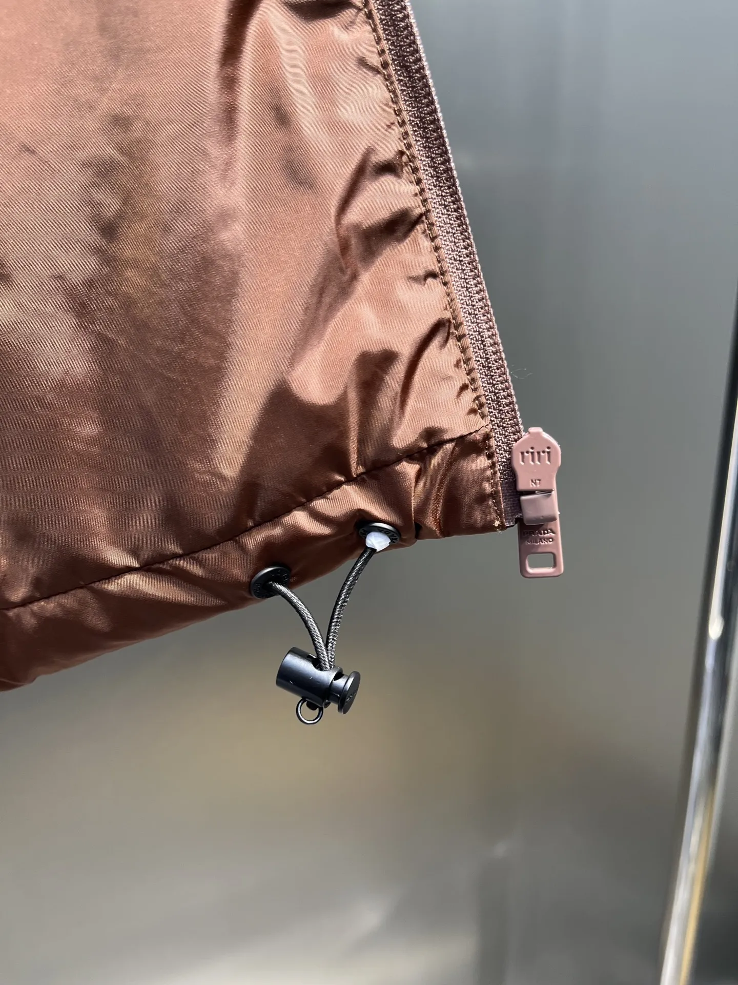 Prada Minimalist Down Vest Brown Classic - Image 10