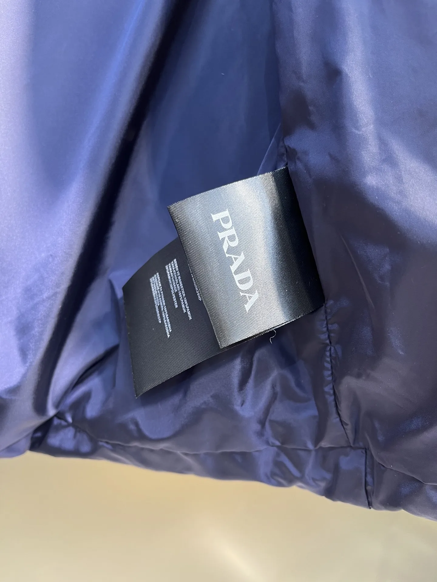 Prada Minimalist Down Vest Blue Stand Collar - Image 13