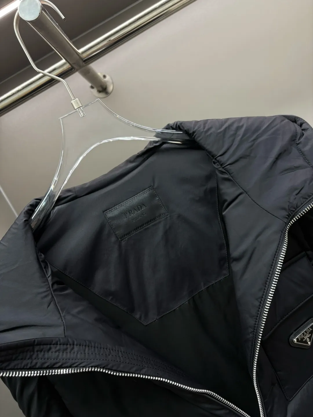 Prada Hooded Down Vest Black Quilted - Image 6