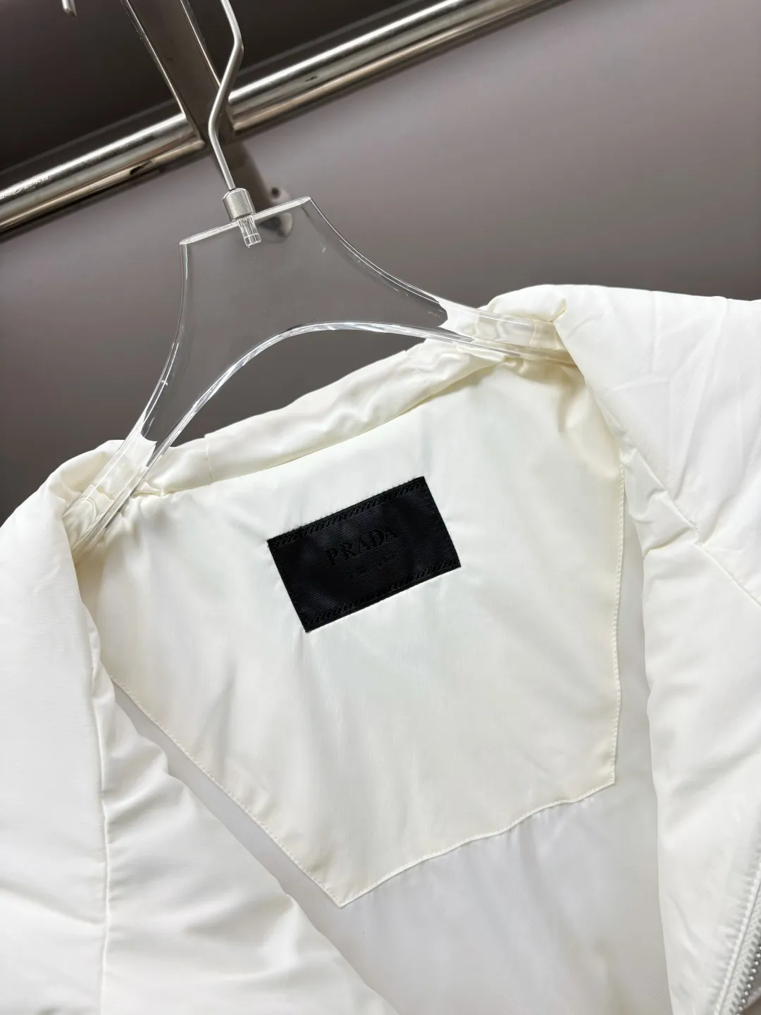 Prada Hooded Down Vest White Quilted - Image 6