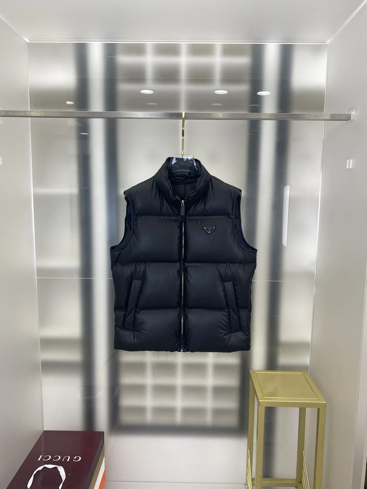 Prada Tech Down Vest Black Quilted - Image 4