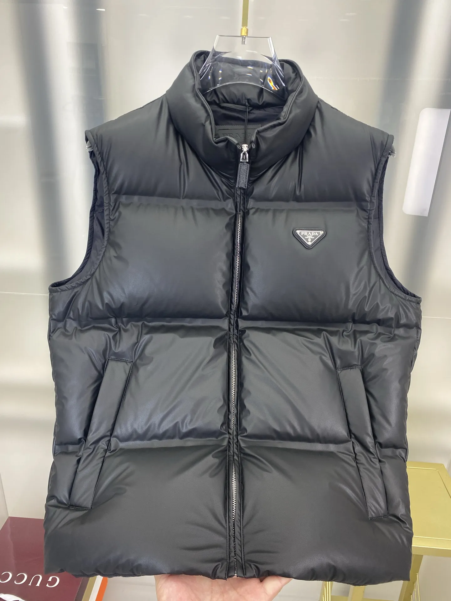 Prada Tech Down Vest Black Quilted - Image 5