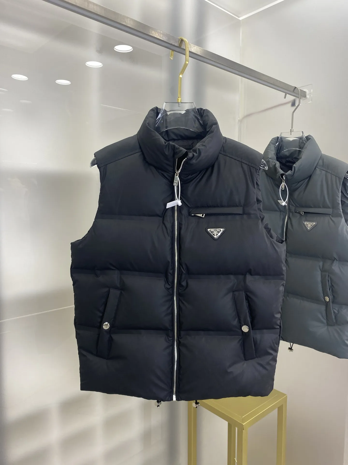 Prada Re-Nylon Down Vest Black Regular - Image 3