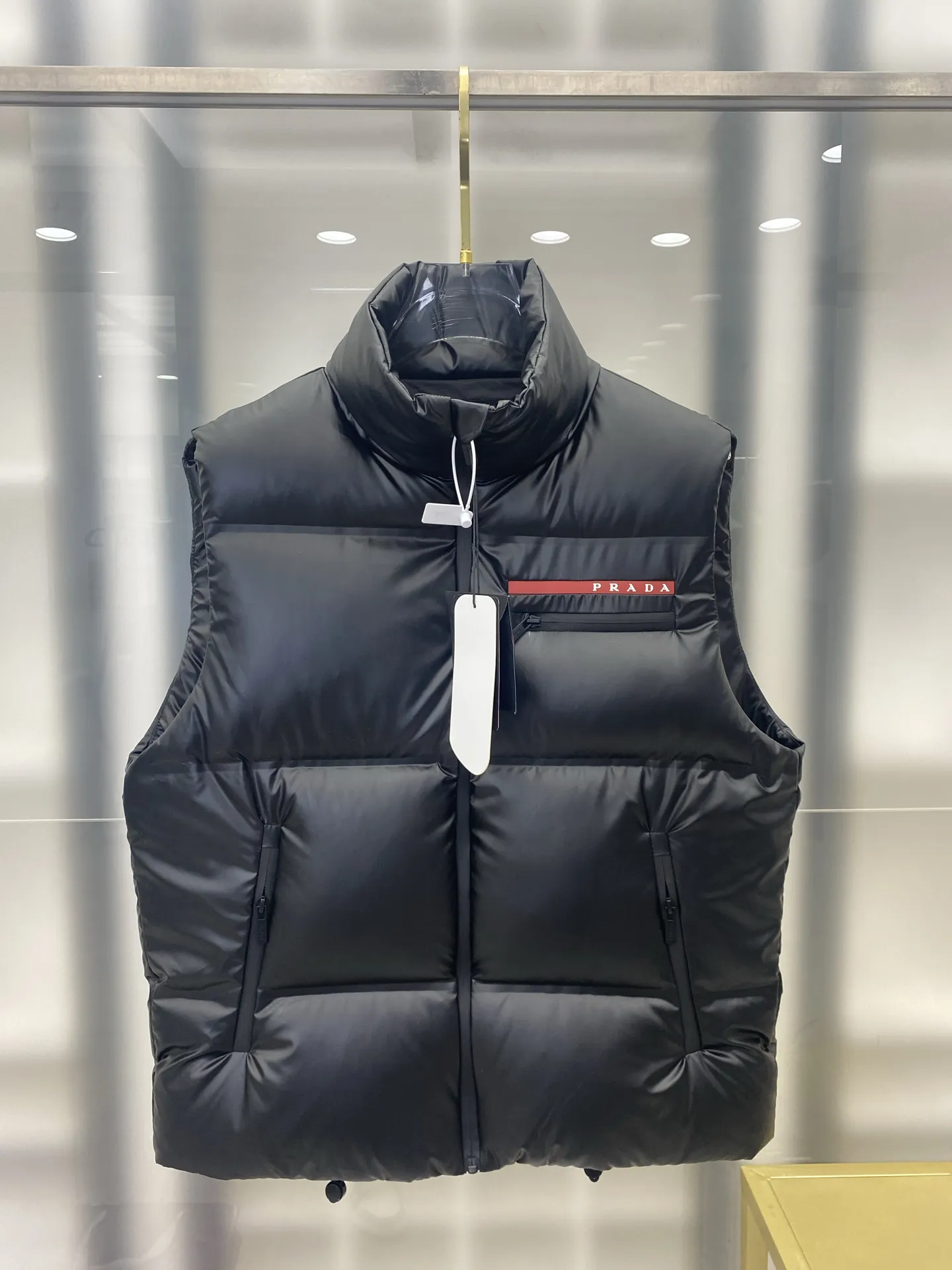 Prada Re-Nylon Down Vest Black Regular
