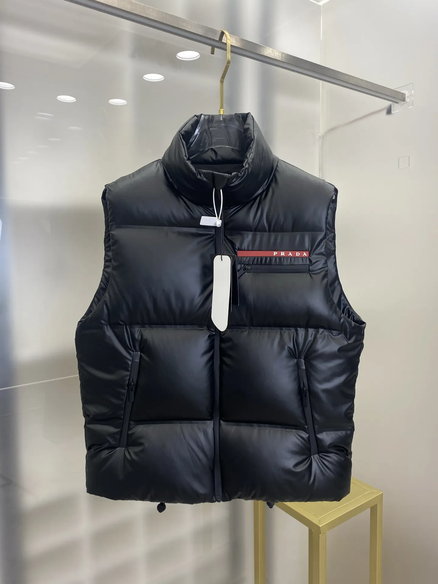 Prada Re-Nylon Down Vest Black Regular - Image 3