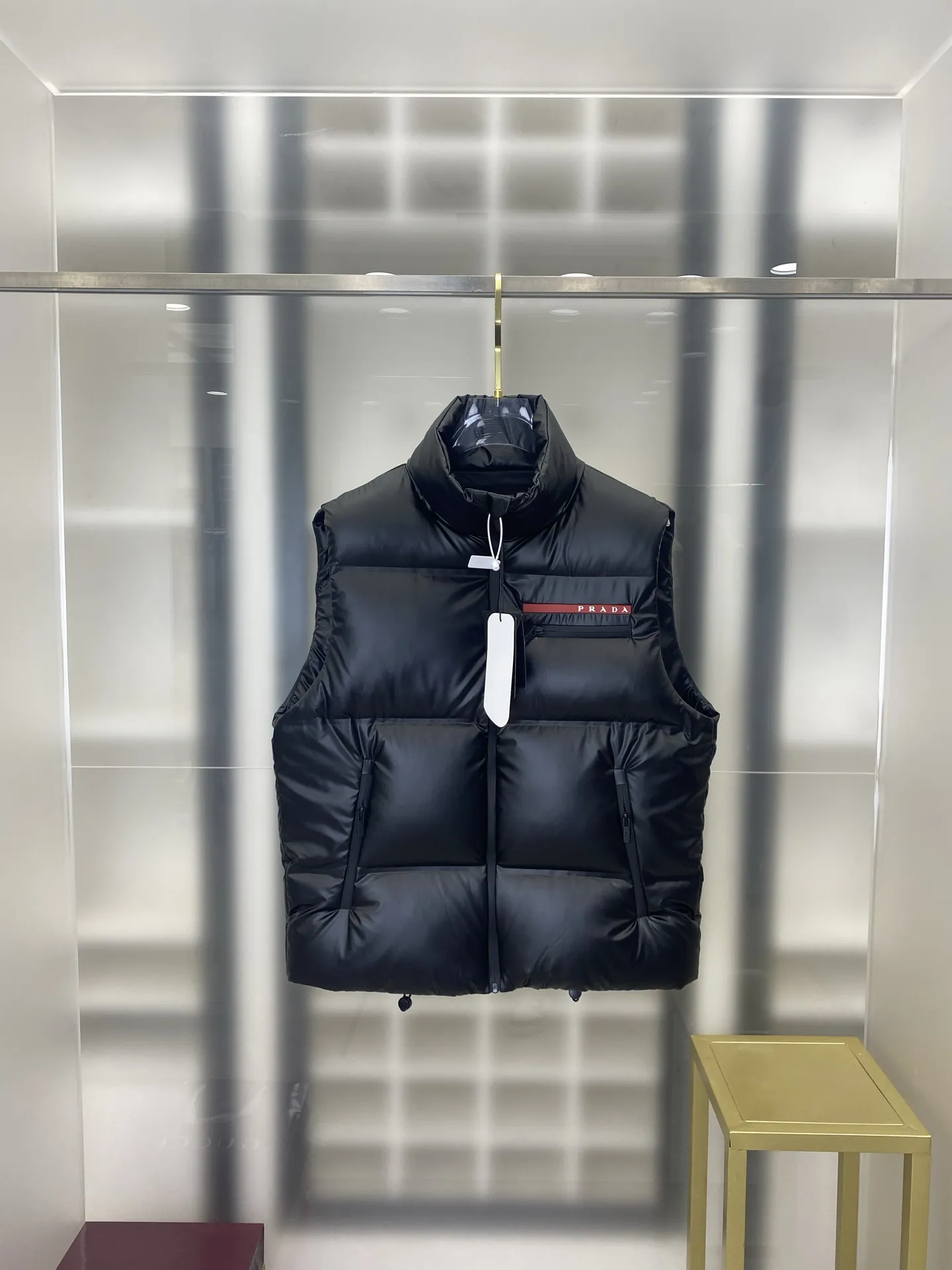 Prada Re-Nylon Down Vest Black Regular - Image 4