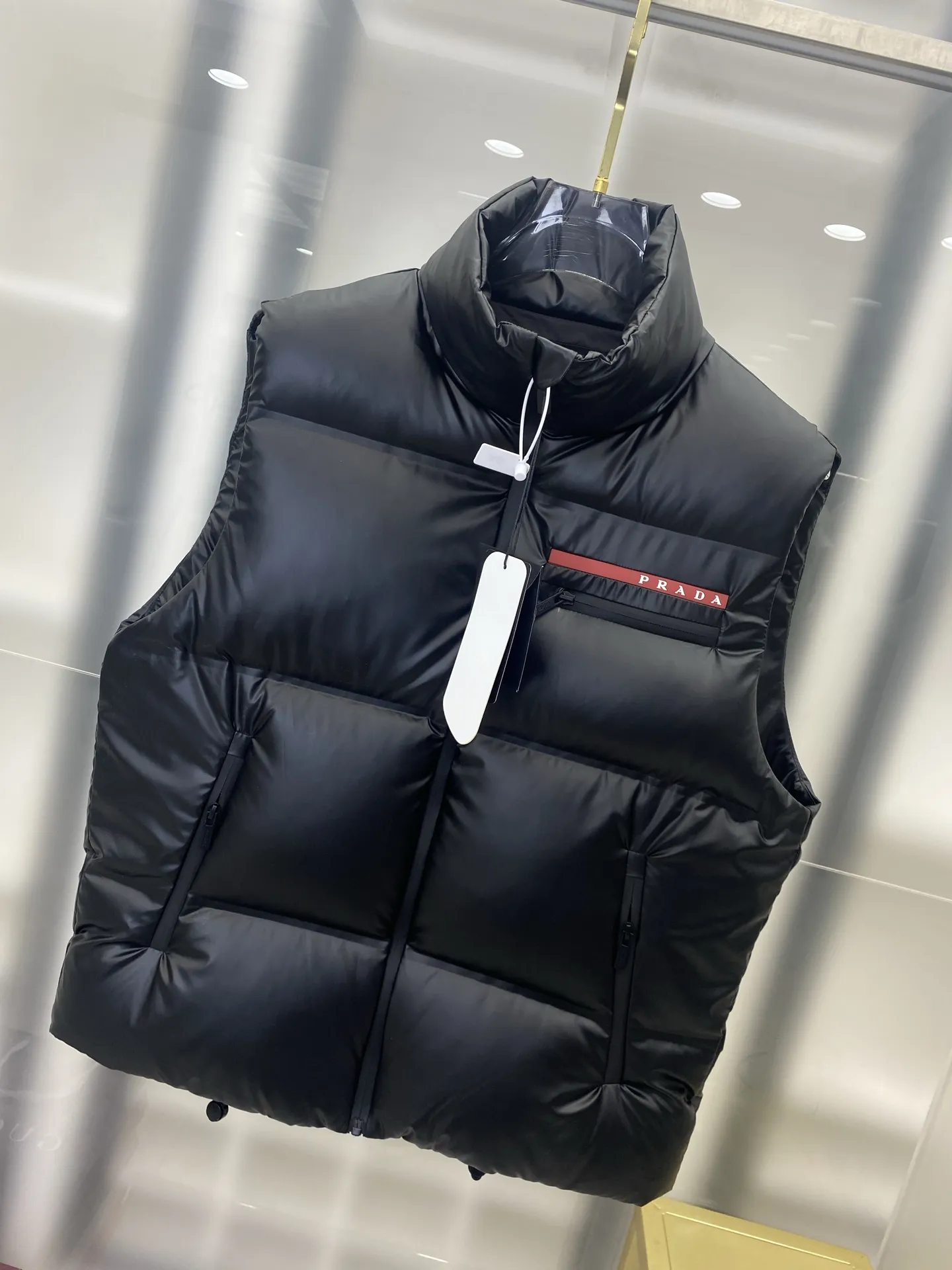 Prada Re-Nylon Down Vest Black Regular - Image 5