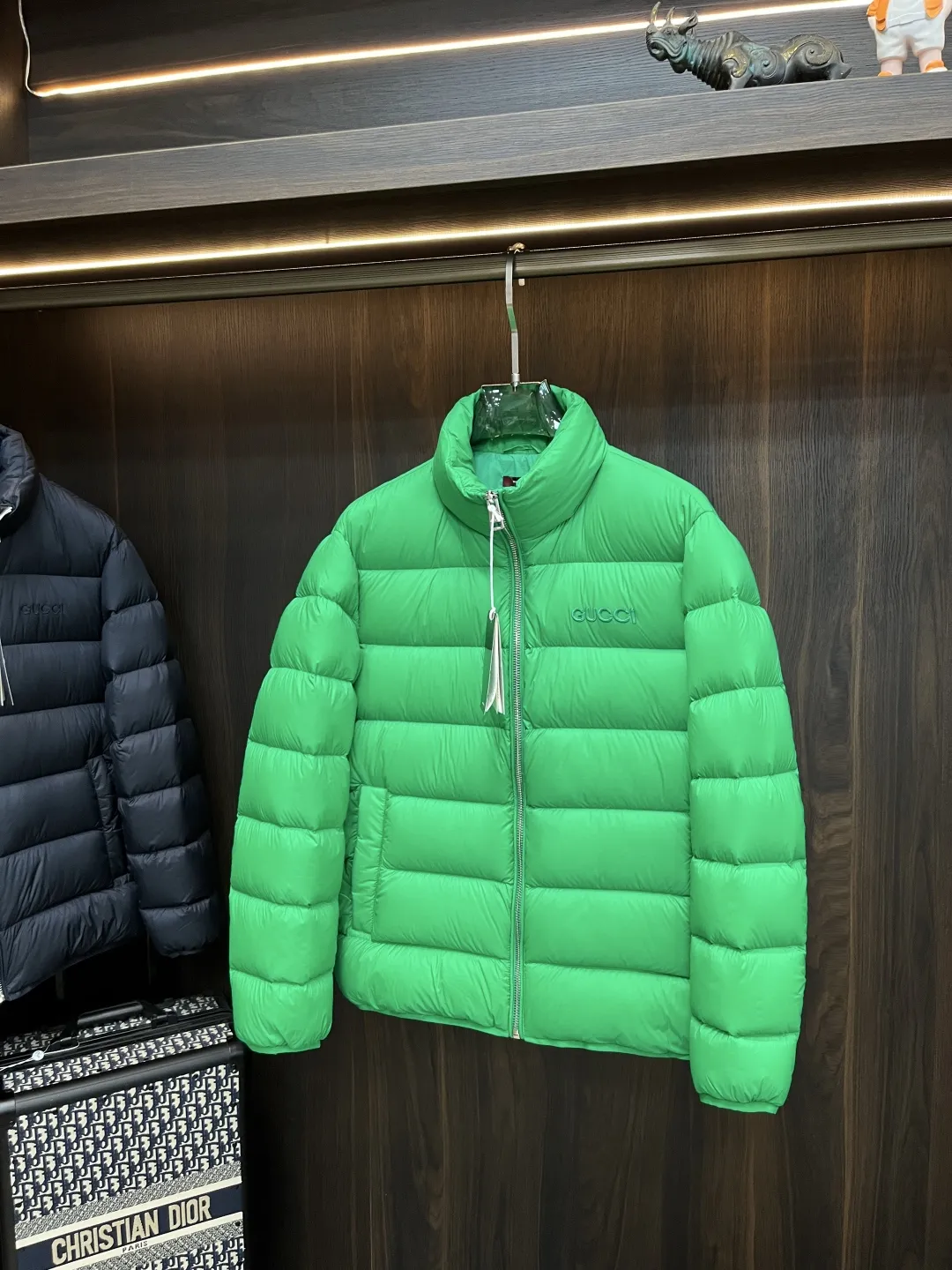 Gucci 2025 Down Jacket Green Stand Collar - Image 3