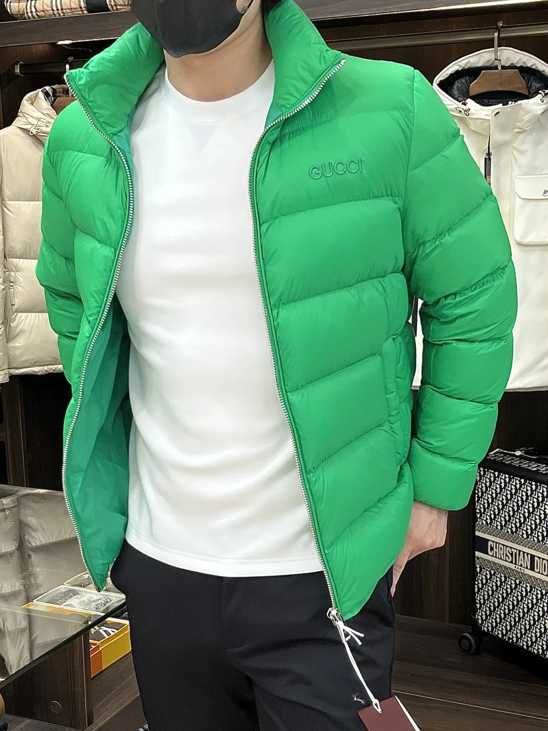 Gucci 2025 Down Jacket Green Stand Collar - Image 6