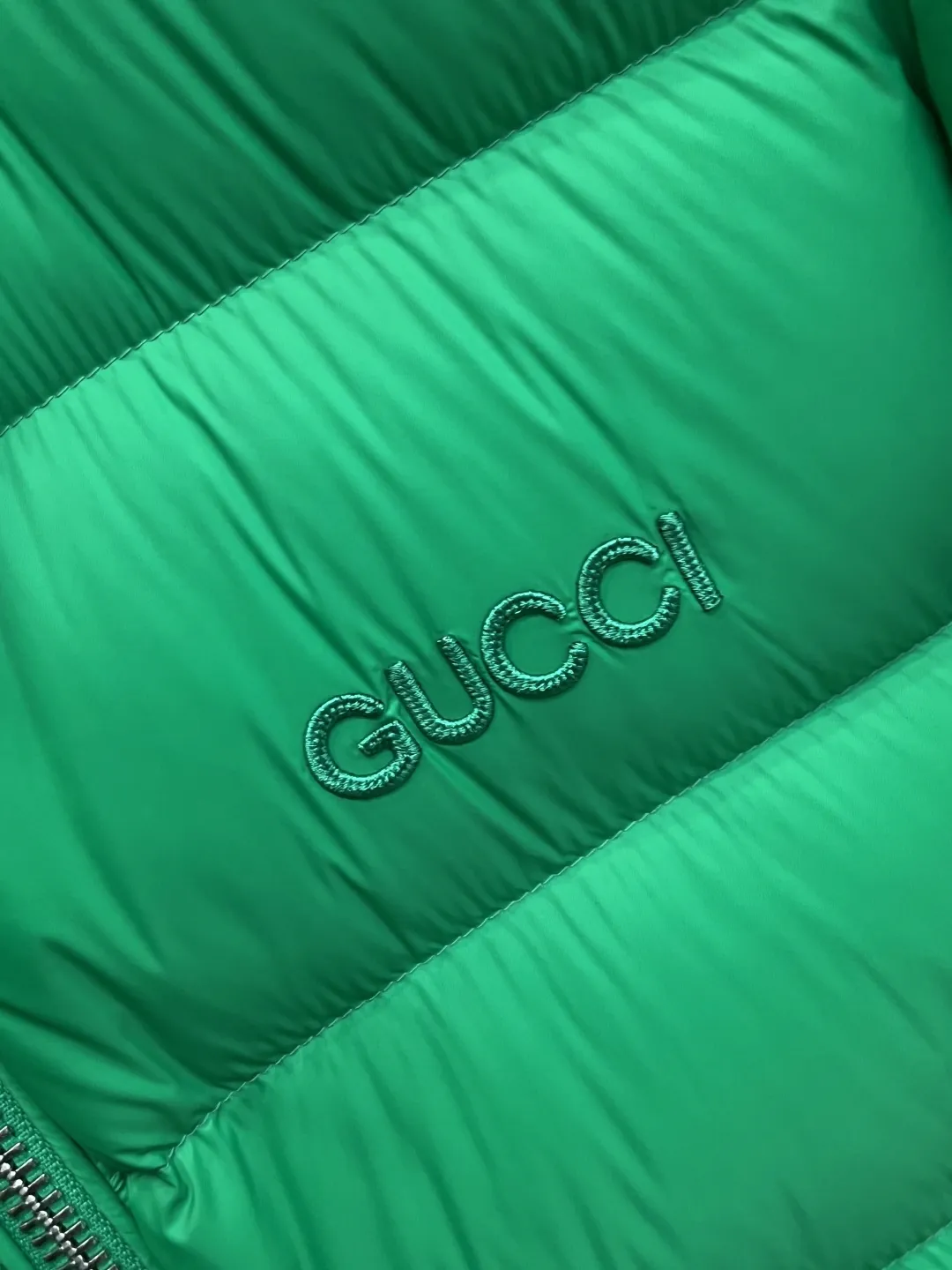 Gucci 2025 Down Jacket Green Stand Collar - Image 9