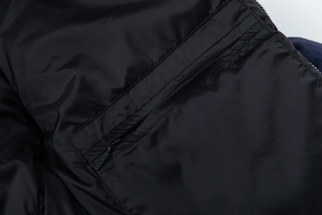 Gucci Logo Jacquard Down Jacket Blue - Image 7