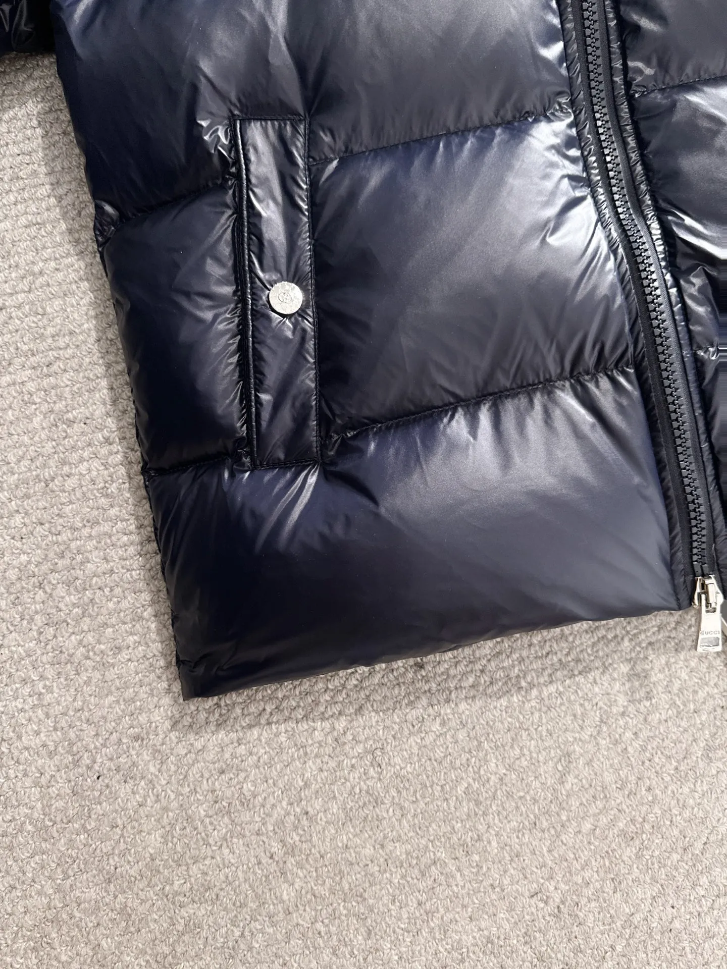Gucci Longue Saion Down Jacket Navy Blue - Image 6