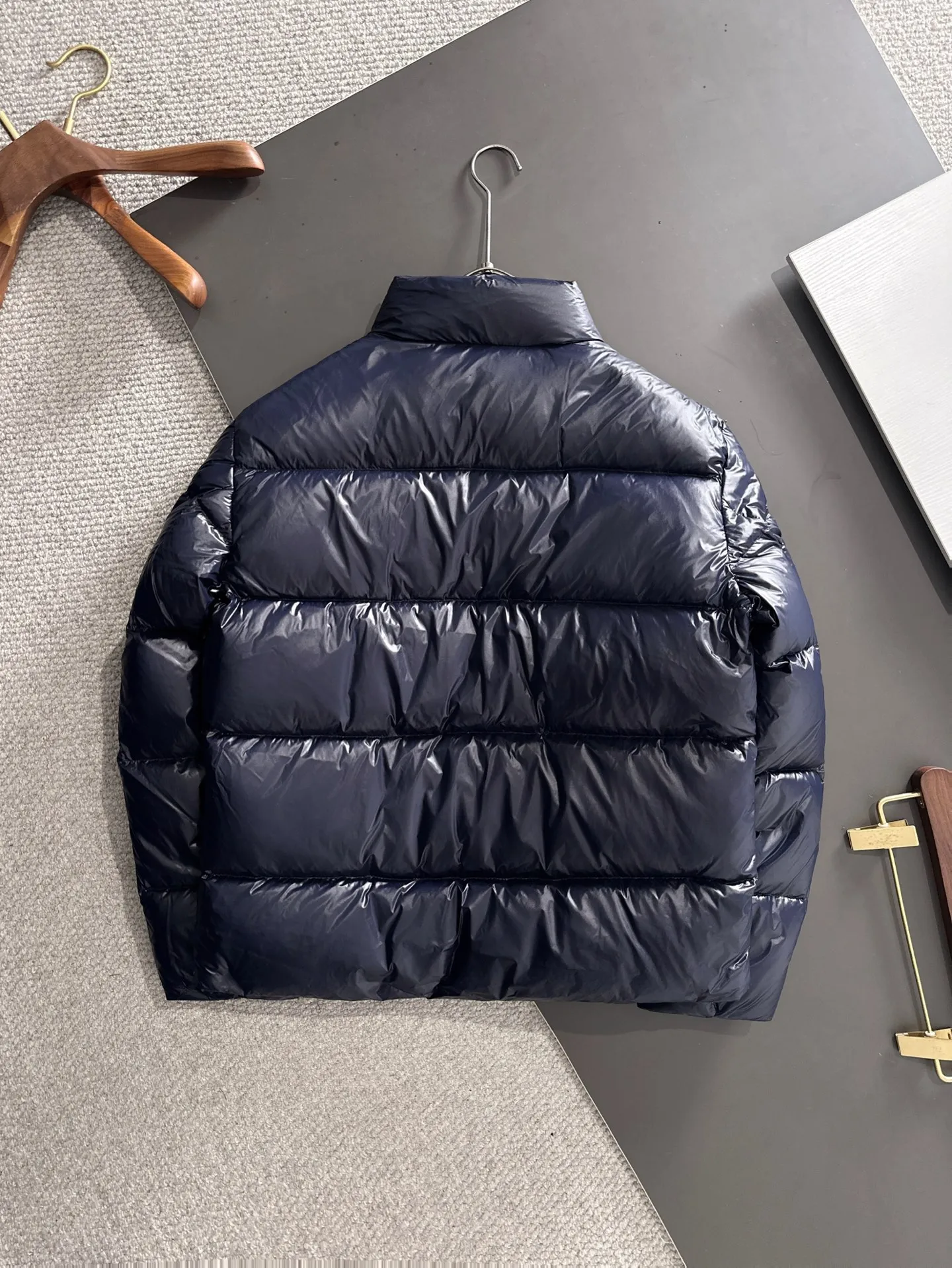 Gucci Longue Saion Down Jacket Navy Blue - Image 9