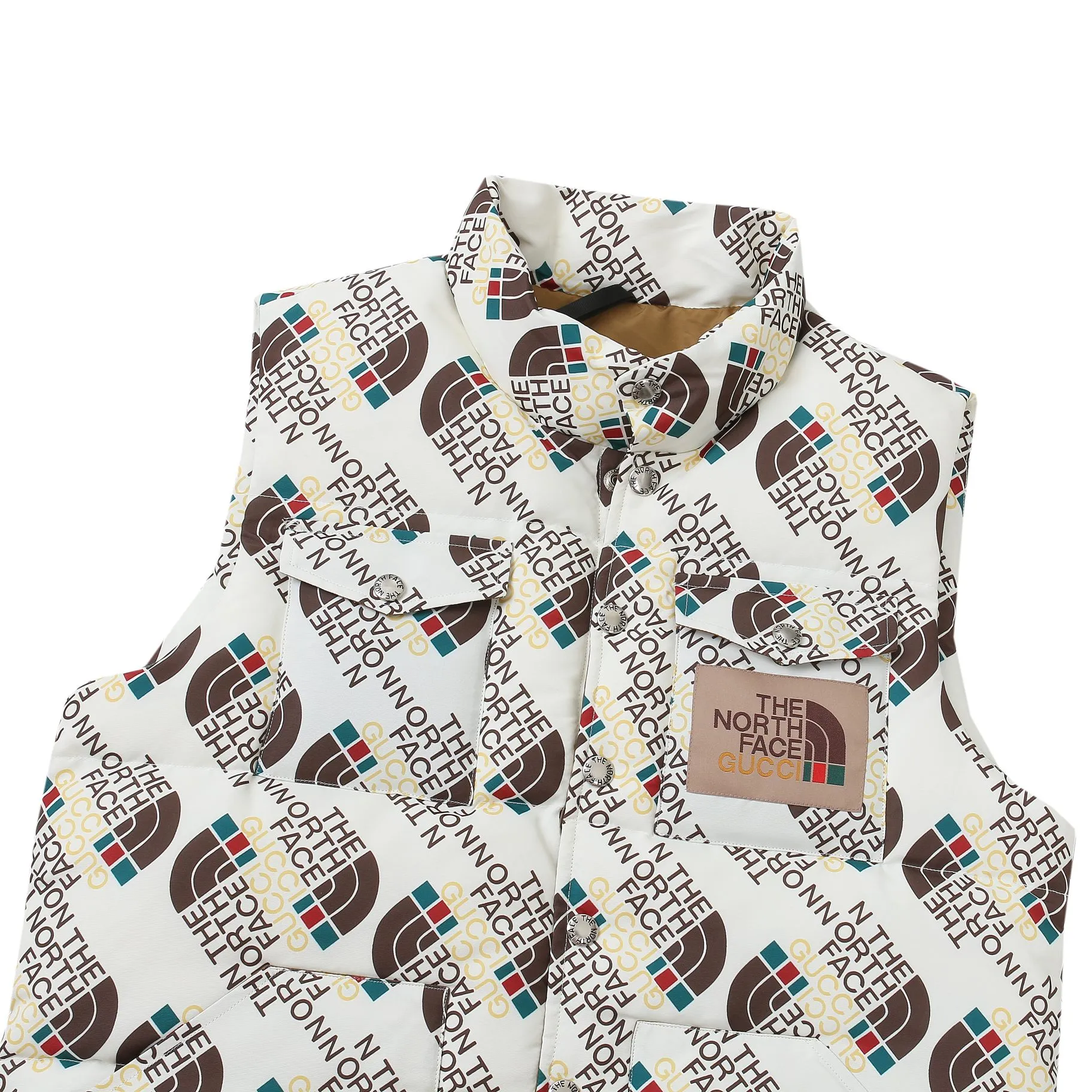 THE NORTH FACE x GUCCI Down Vest White - Image 4