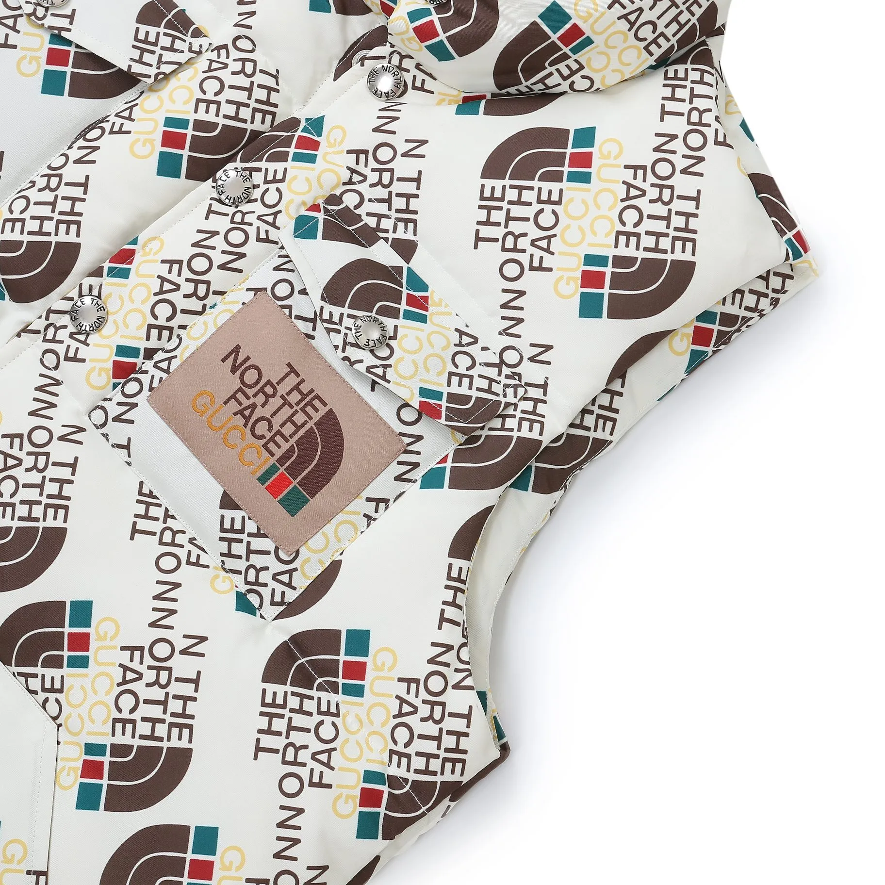 THE NORTH FACE x GUCCI Down Vest White - Image 5