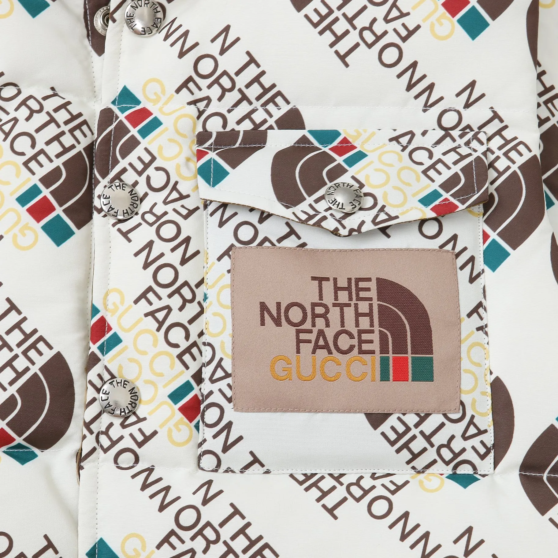 THE NORTH FACE x GUCCI Down Vest White - Image 6